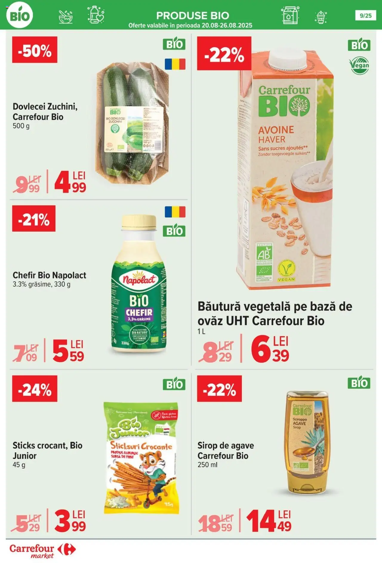 Carrefour catalog - Market – valabil de la 20.08.2025 | Pagină: 9 | Produse: Şerit ödül, Sticksuri, Sirop de agave, Sirop