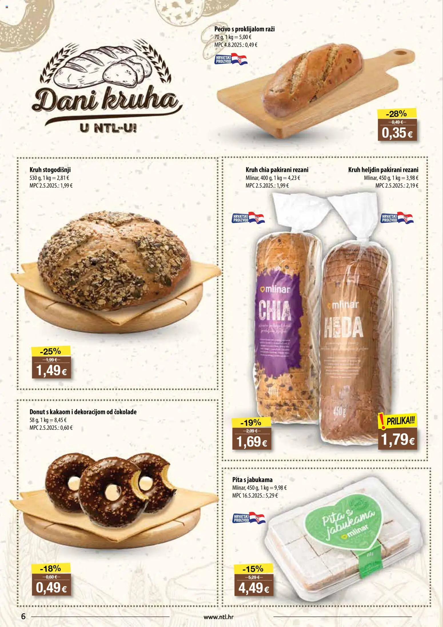 NTL katalog | vrijedi od 22.10.2025 | Stranica: 6 | Proizvodi: Kruh, Pita, Pecivo