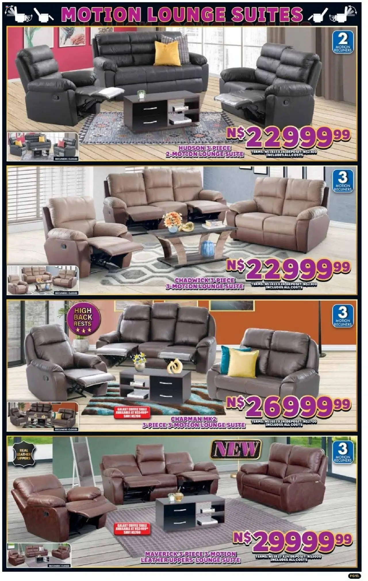 New Lewis Stores catalogue – valid from 01.10.2025 | Page: 13 | Products: Coffee table, Table, Lounge suite, Coffee
