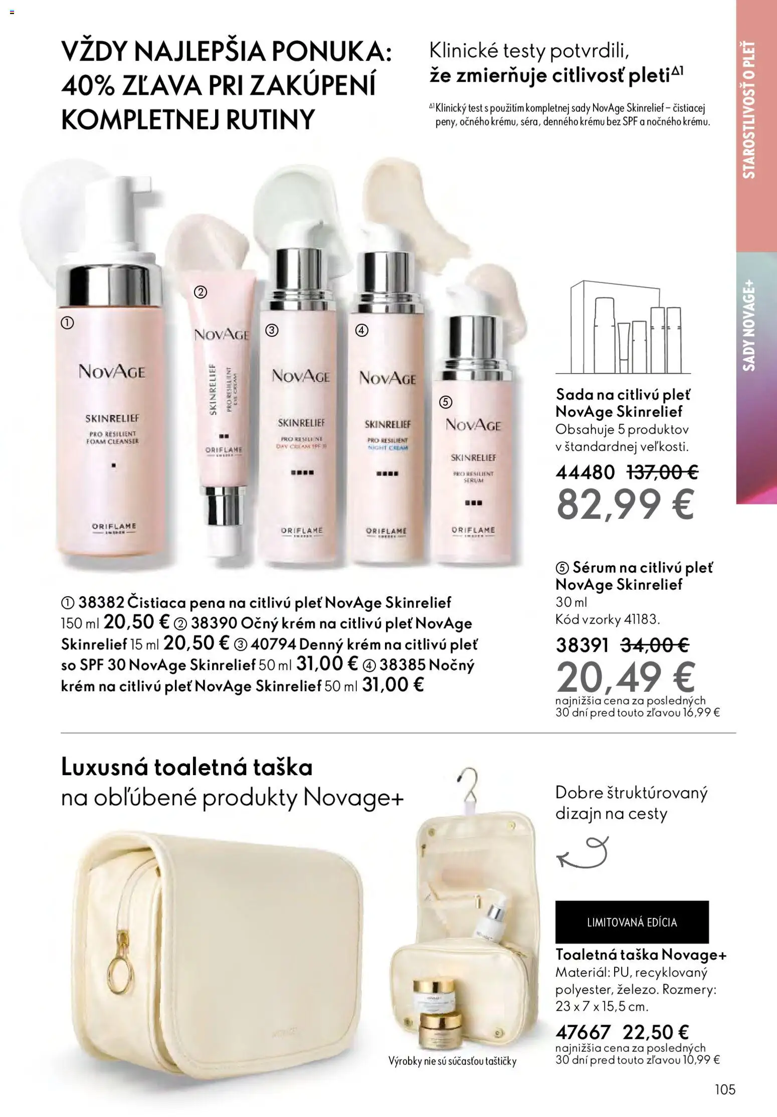 Nové Oriflame akcie – leták je platný od 03.12.2025 | Strana: 105 | Produkty: Krém, Taška