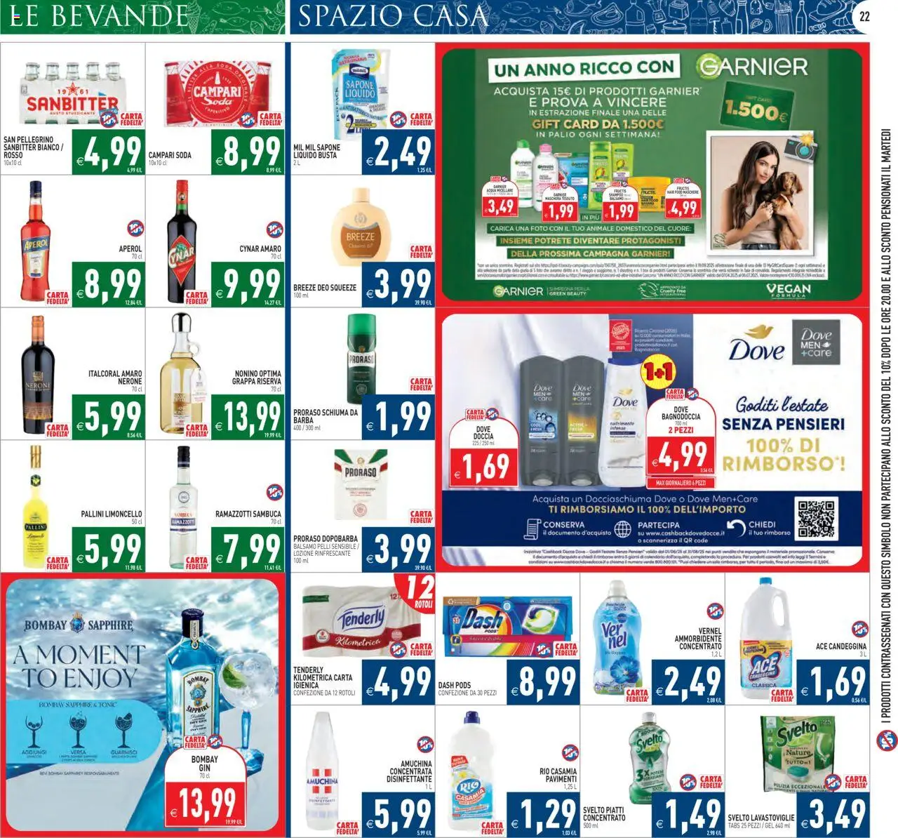 Volantino PIM Supermercati del 13.06.2025 | Pagina: 22 | Prodotti: Balsamo, Acqua, Aperol, Grappa