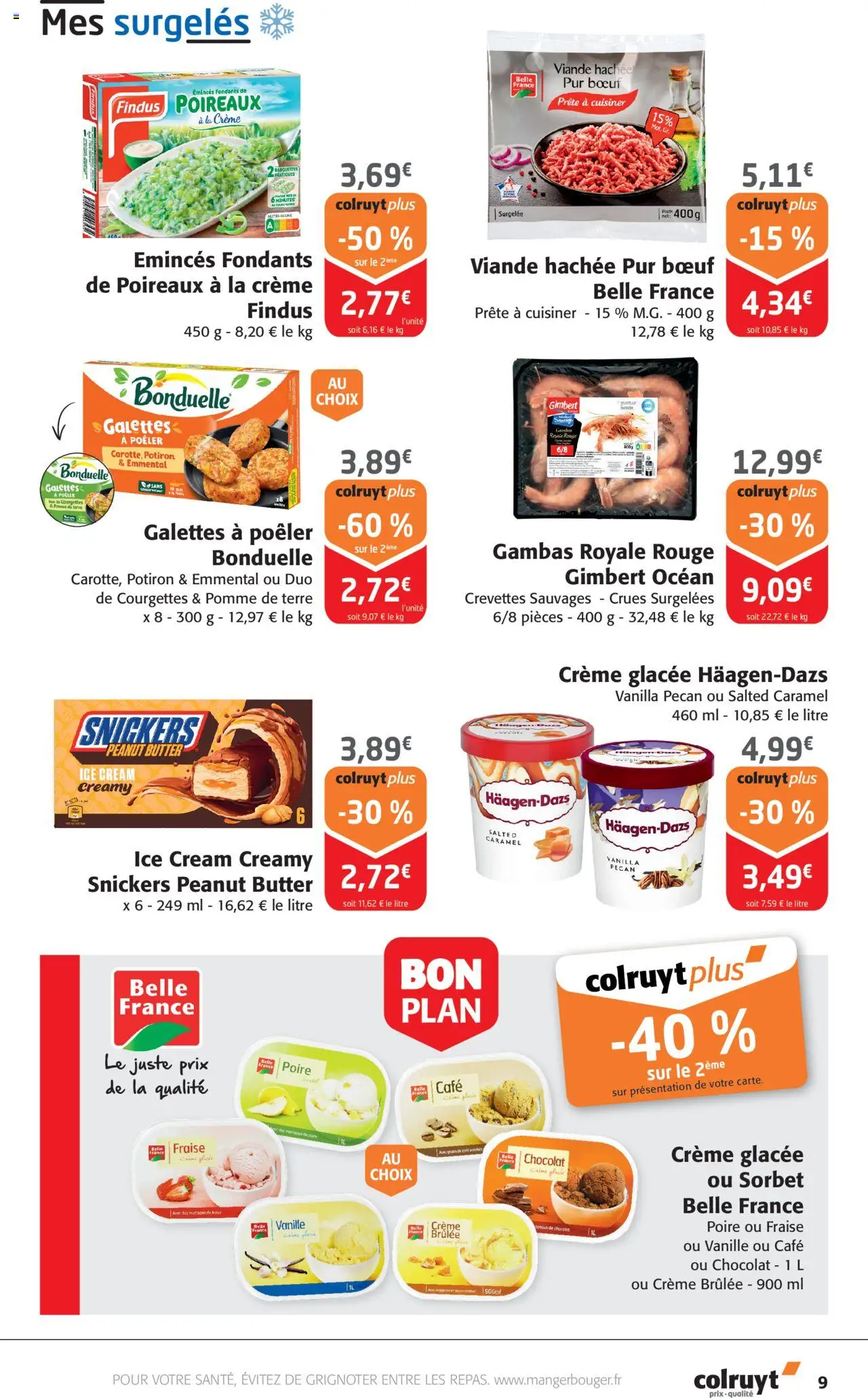  | Page: 9 | Produits: Poire, Pomme de terre, Emmental, Café
