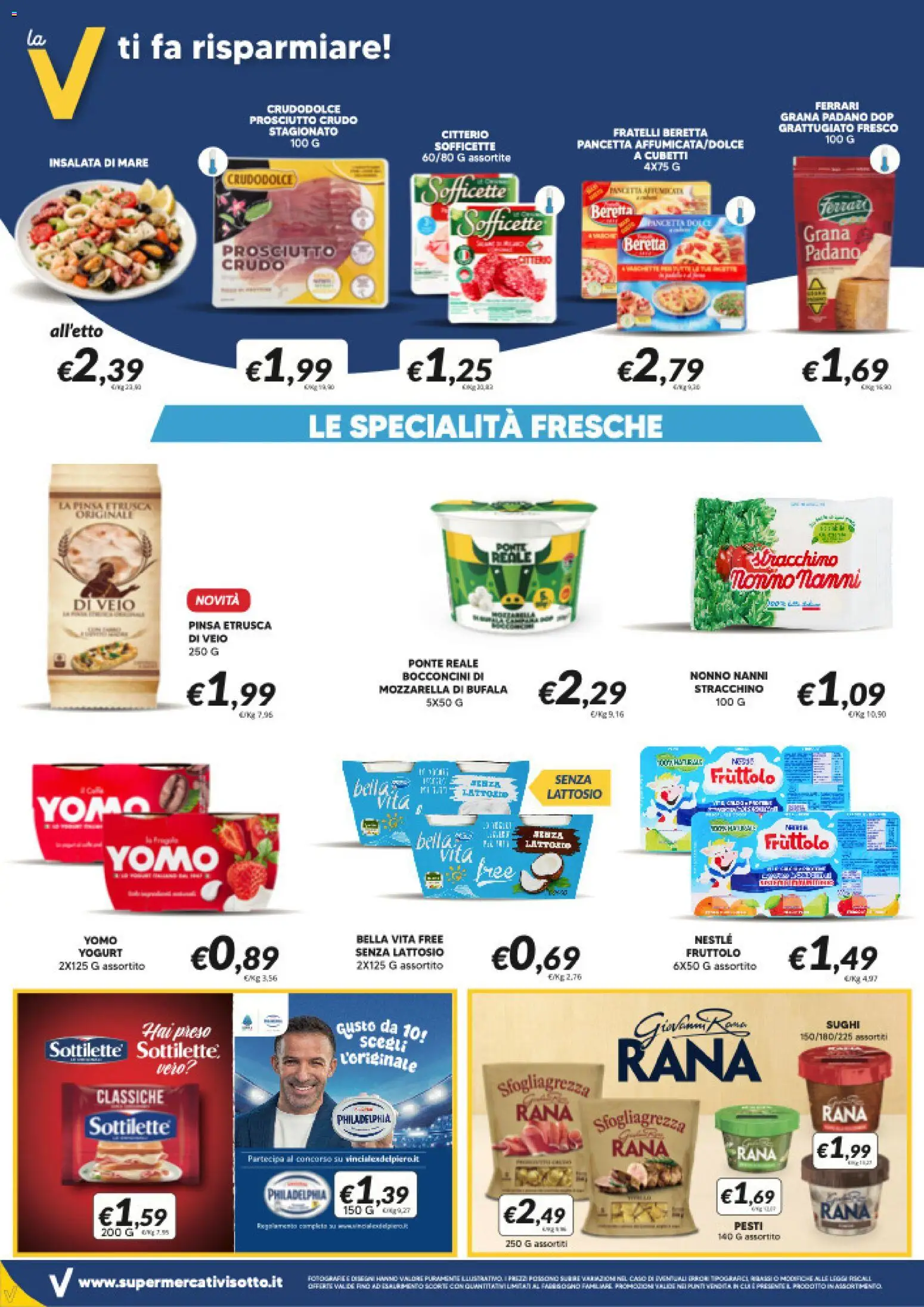 Volantino Visotto del 22.04.2026 | Pagina: 4 | Prodotti: Yogurt, Mozzarella, Grana Padano, Stracchino