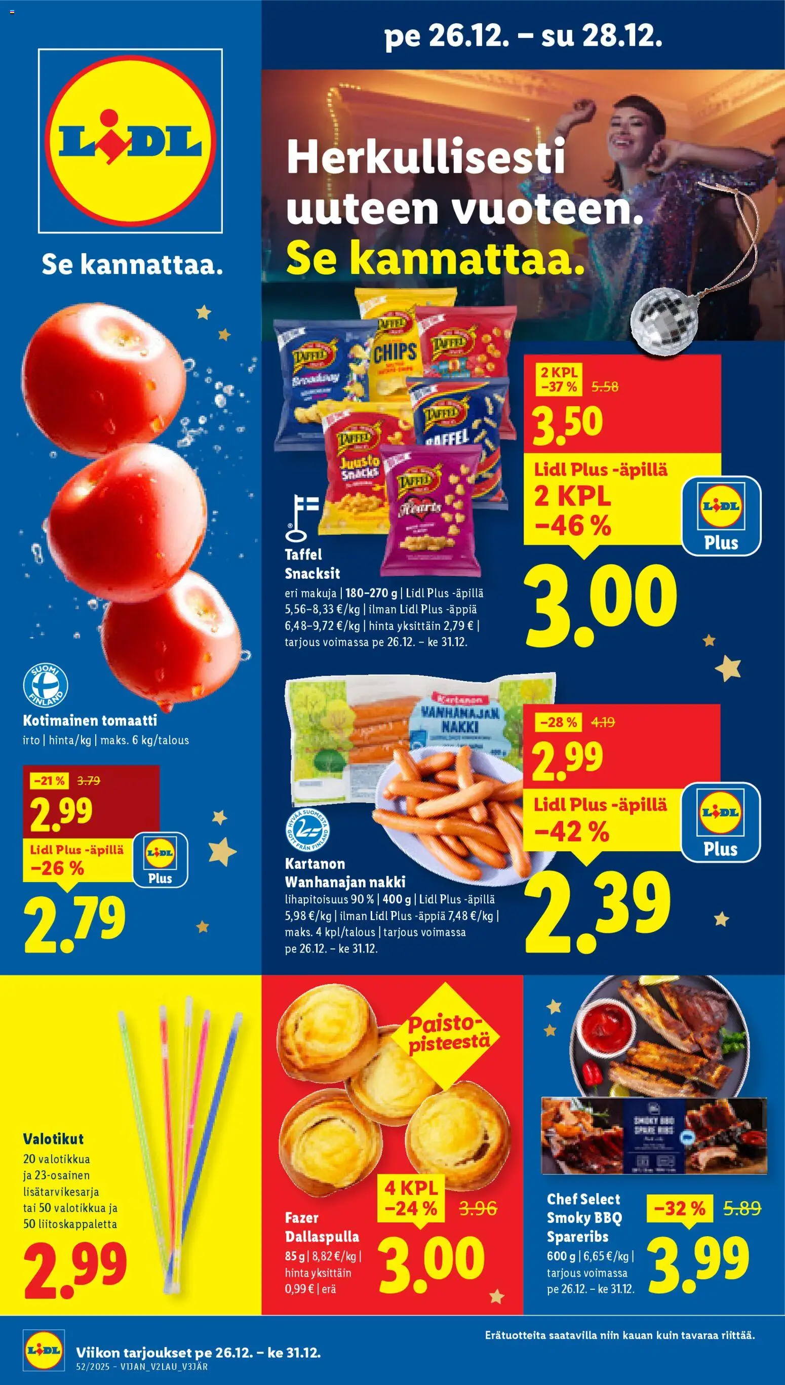 Lidl tarjoukset - Tampere – voimassa 26.12.2025 alkaen | Sivu: 1 | Tuotteet: Juusto