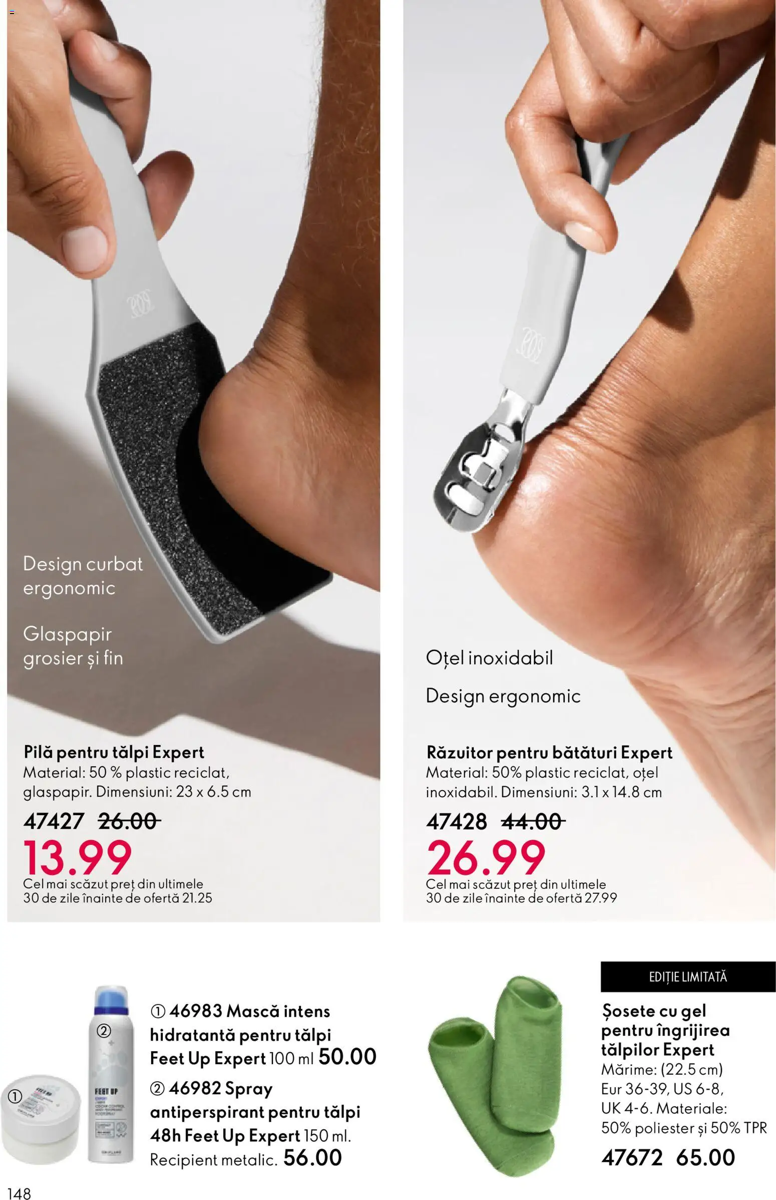 Noul catalog Oriflame – valabil de la 21.01.2026 | Pagină: 148 | Produse: Antiperspirant, Șosete