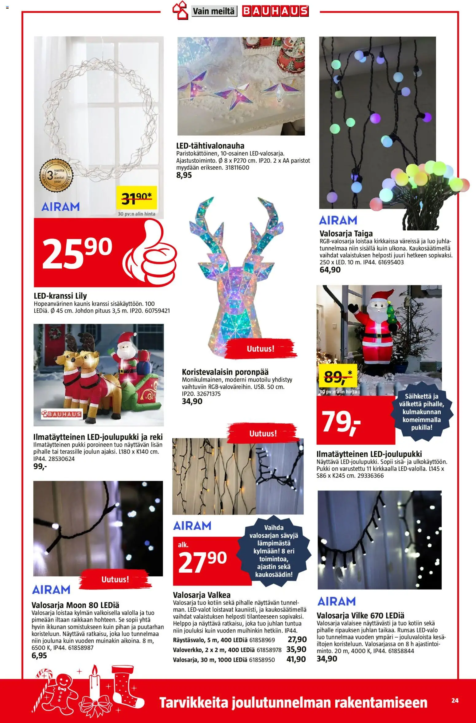 Bauhaus tarjoukset – voimassa 29.10.2025 alkaen | Sivu: 24 | Tuotteet: Kaukosäädin, Paristot, Pasta