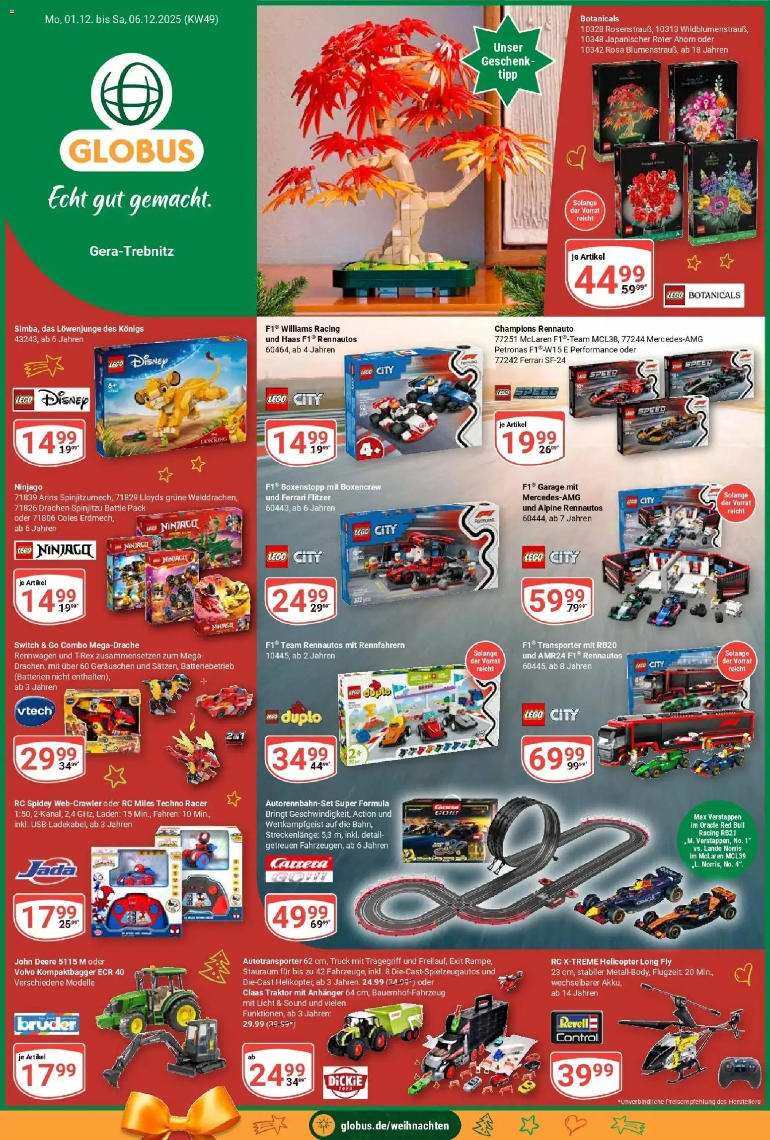 Globus prospekt Gera	 – gültig ab 01.12.2025 | Seite: 1 | Produkte: Red bull, Batterien