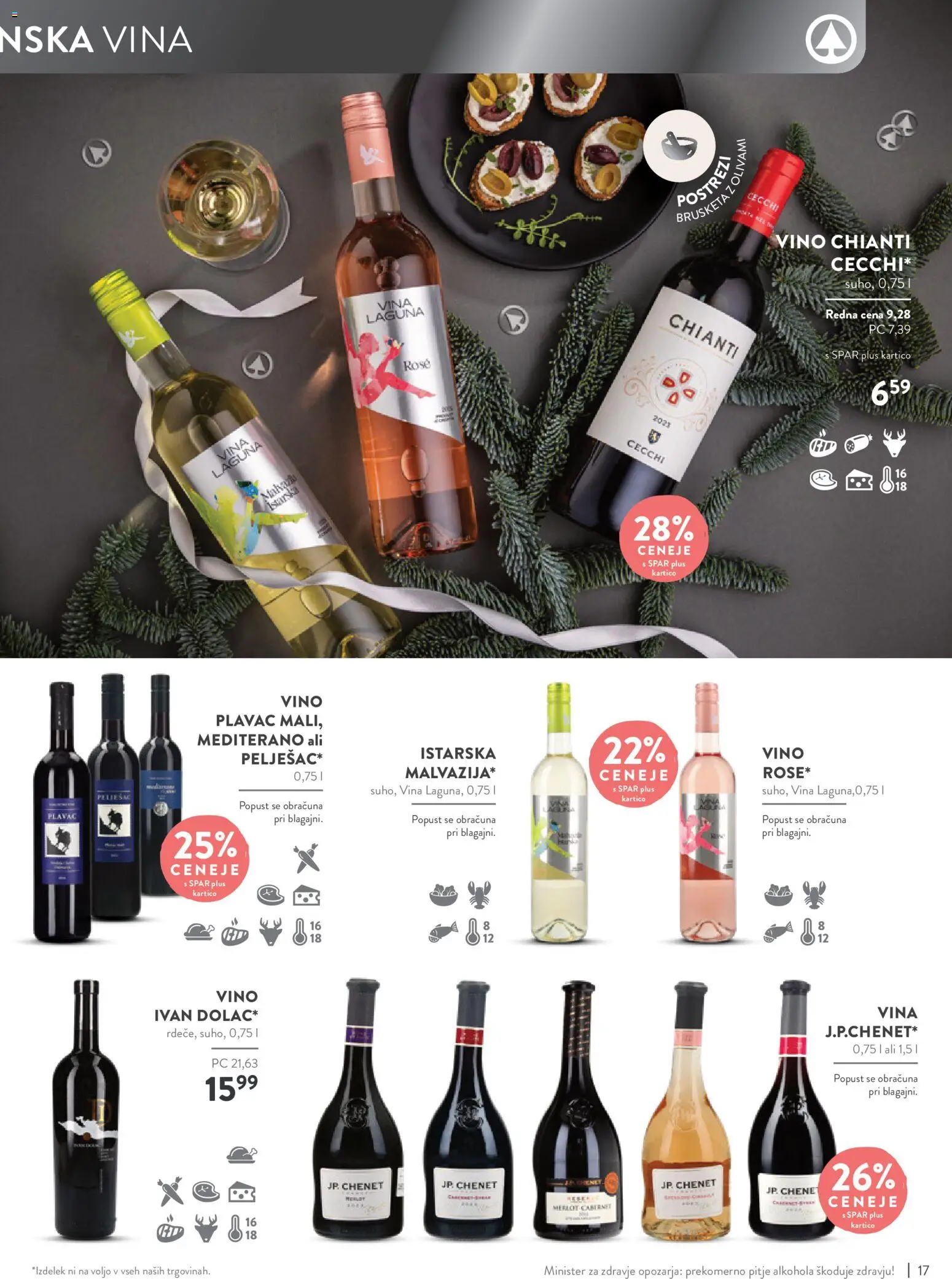 Novi Spar katalog ponudbe – veljaven od 05.11.2025 | Stran: 17 | Izdelki: Vino