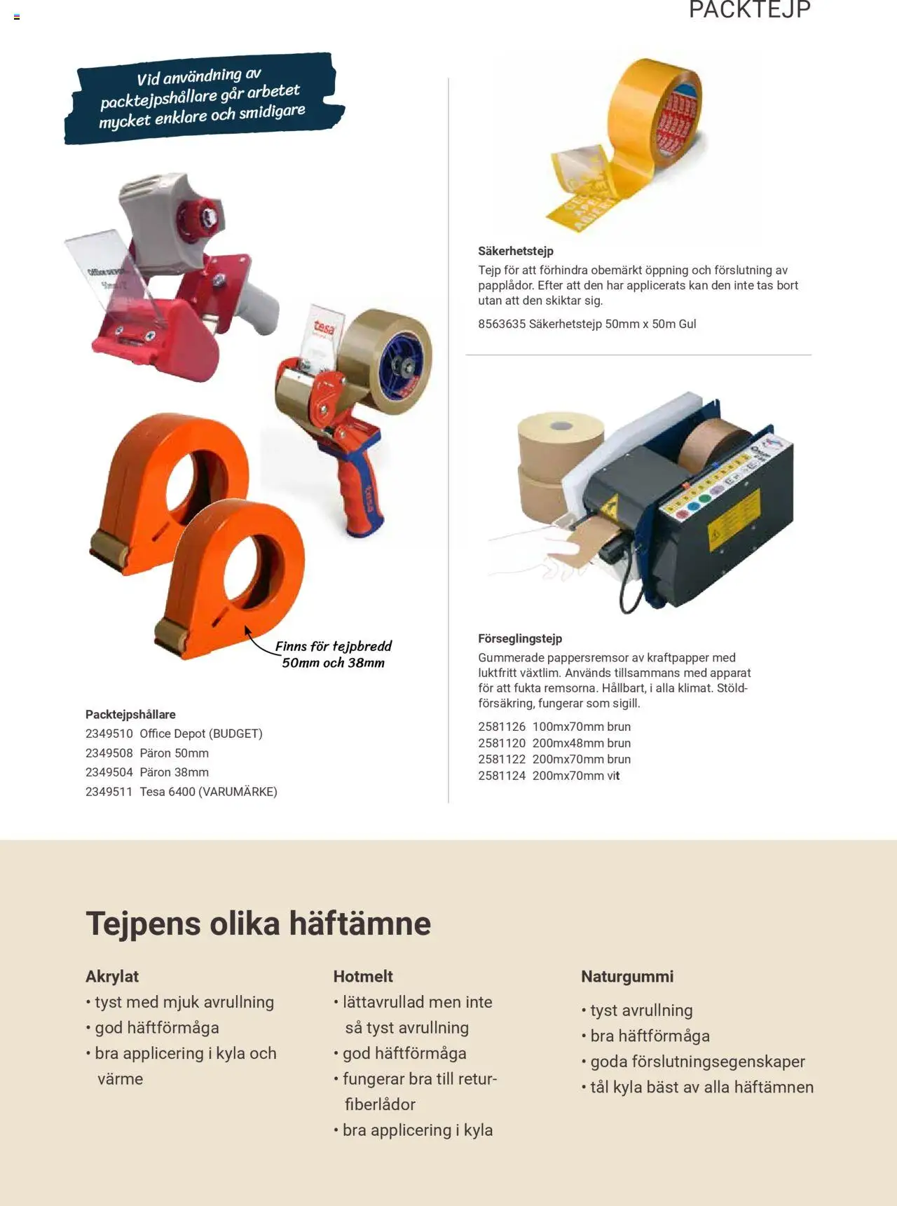 Office Depot reklamblad aktuell från 11.11.2024 | Sida: 7 | Produkter: Packtejp, Tejp