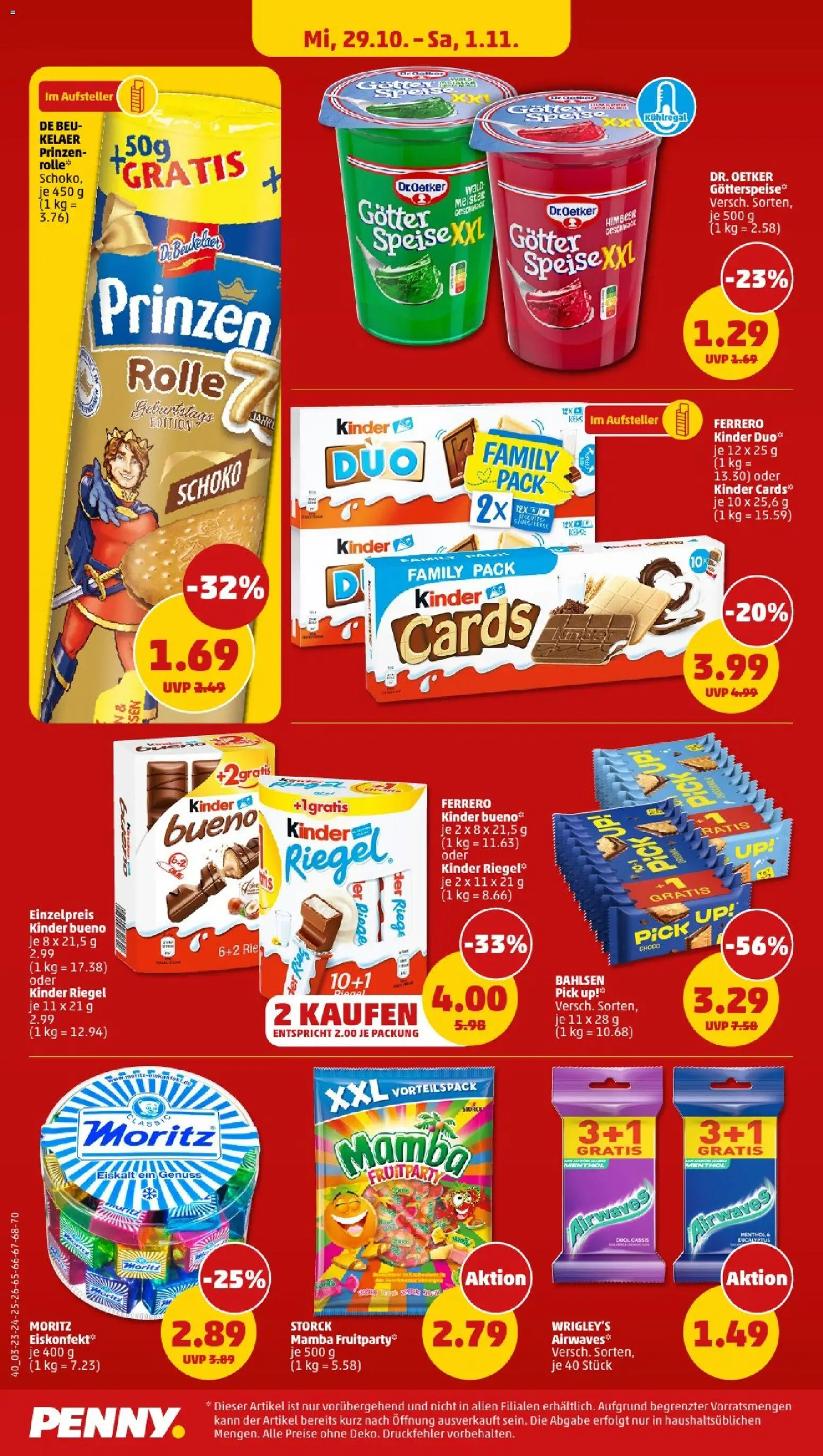 Penny - Hamburg  – gültig ab 27.10.2025 | Seite: 42 | Produkte: Kinder bueno, Kinder riegel