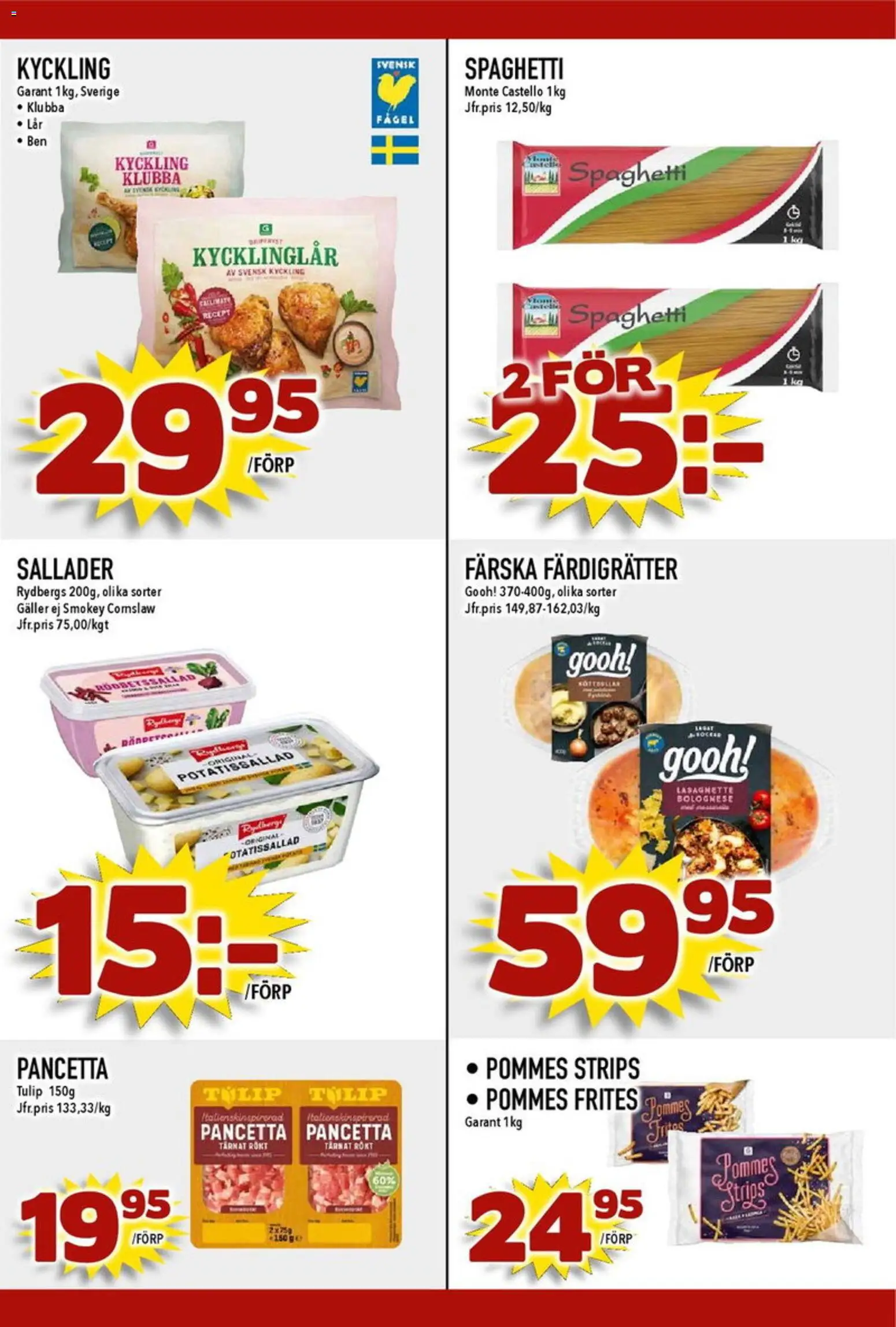 Matdax reklamblad aktuell från 27.04.2026 | Sida: 20 | Produkter: Potatissallad, Galler, Spaghetti, Pommes frites