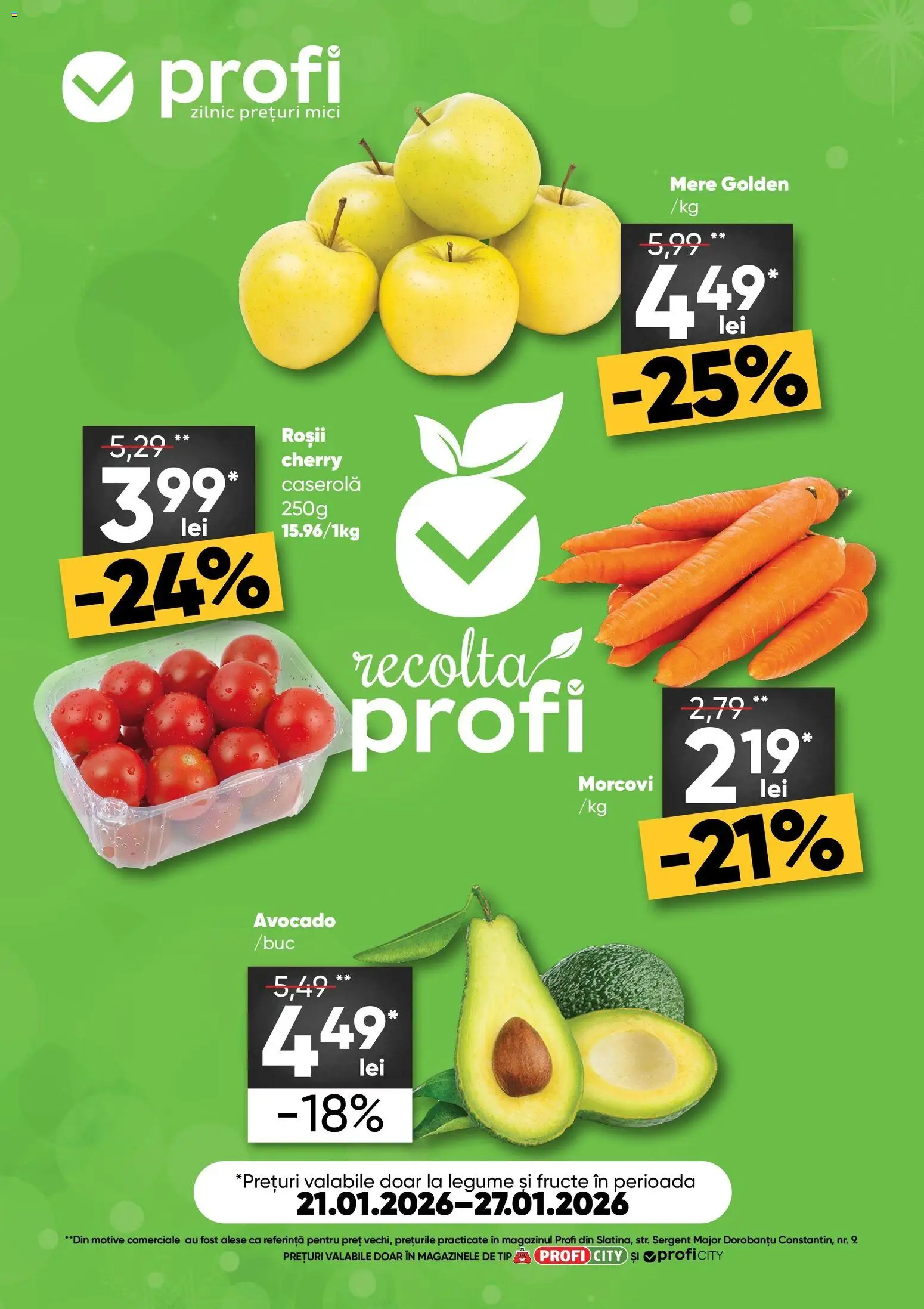 Noul catalog Profi – valabil de la 21.01.2026 | Pagină: 1 | Produse: Mici, Mere, Roșii, Morcovi