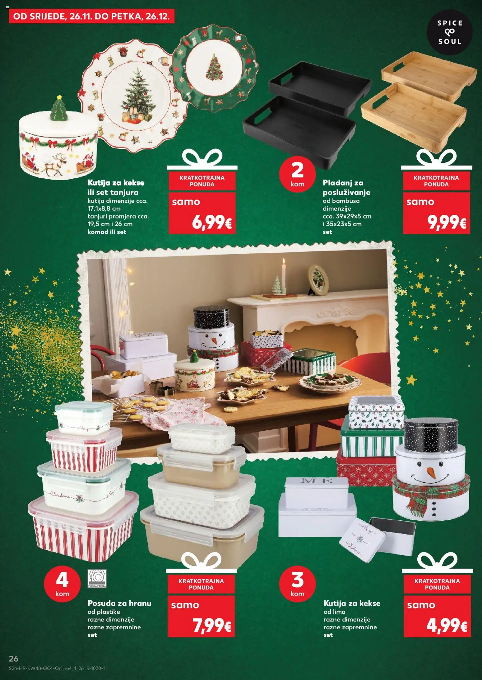 Kaufland katalog | vrijedi od 26.11.2025 | Stranica: 26 | Proizvodi: Set tanjura, Kutija, Tanjuri, Pladanj