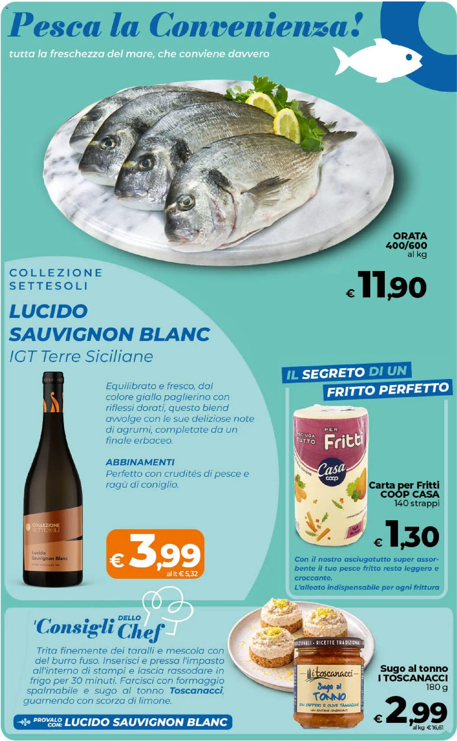 Volantino Ipercoop del 17.04.2026 | Pagina: 17 | Prodotti: Pesce, Orata, Burro, Pesca