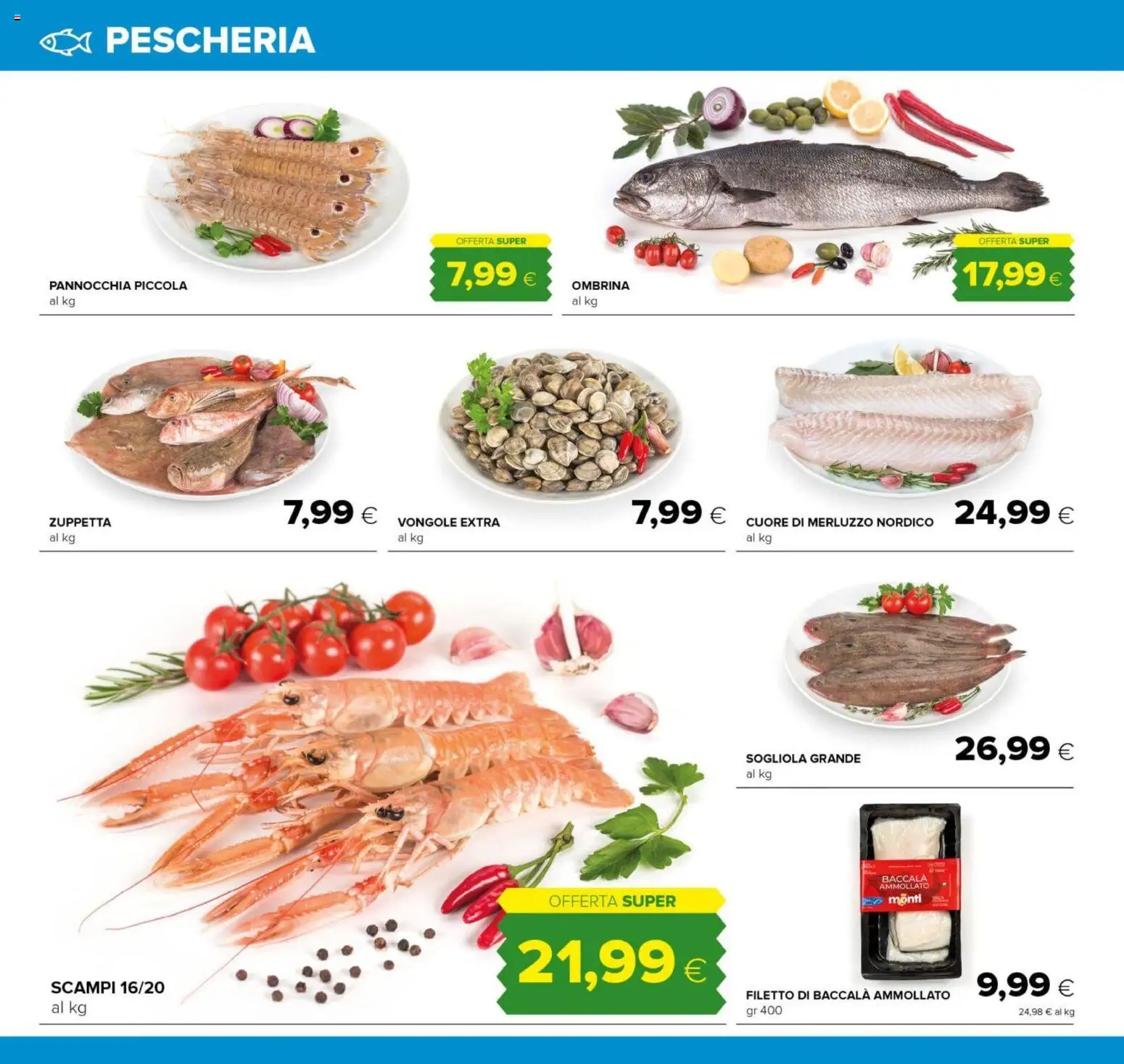 Volantino Oasi del 26.02.2026 | Pagina: 8 | Prodotti: Merluzzo, Sogliola, Vongole