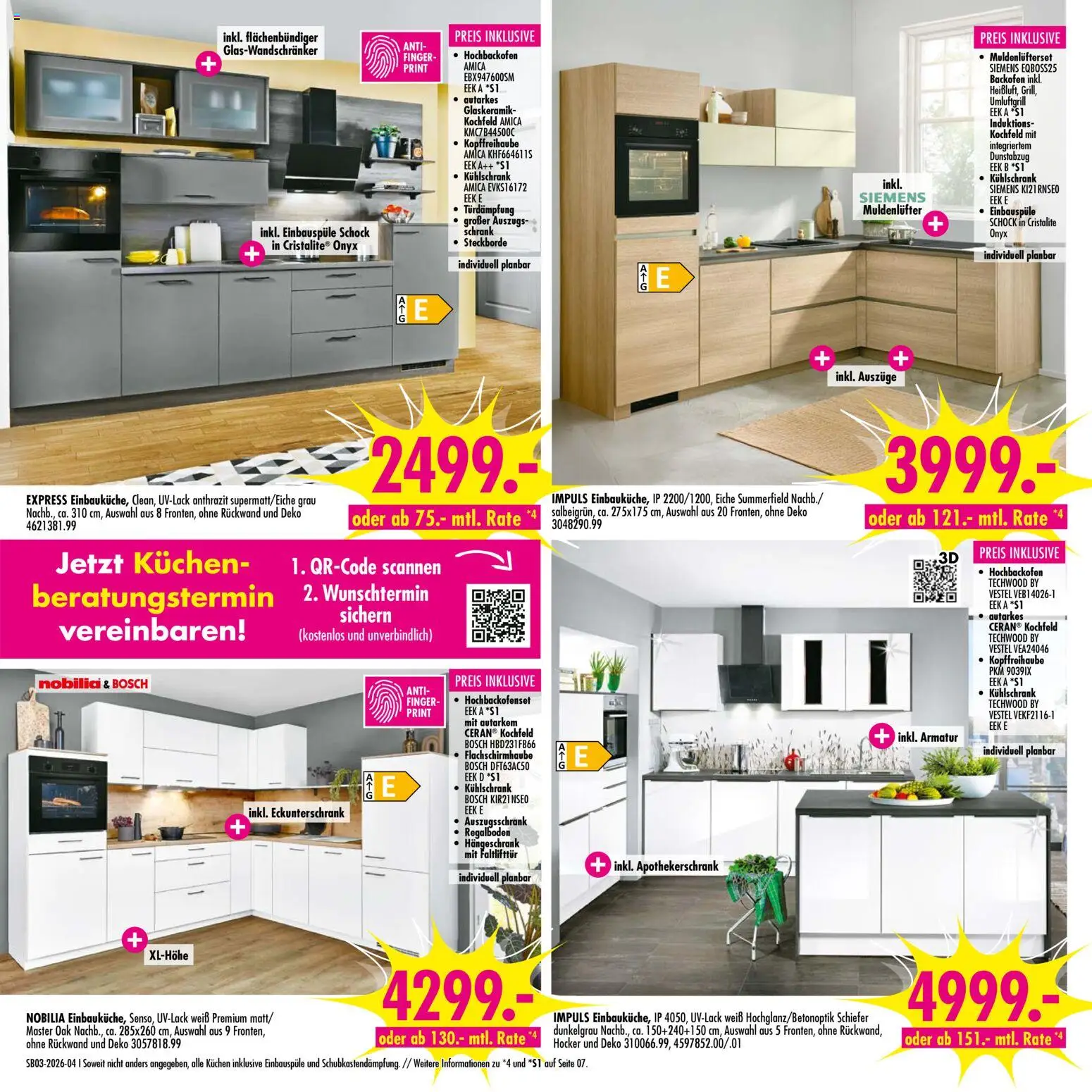 SB Möbel Boss Prospekt 	 – gültig ab 10.01.2026 | Seite: 4 | Produkte: Hocker, Armatur, Hängeschrank, Kuchen