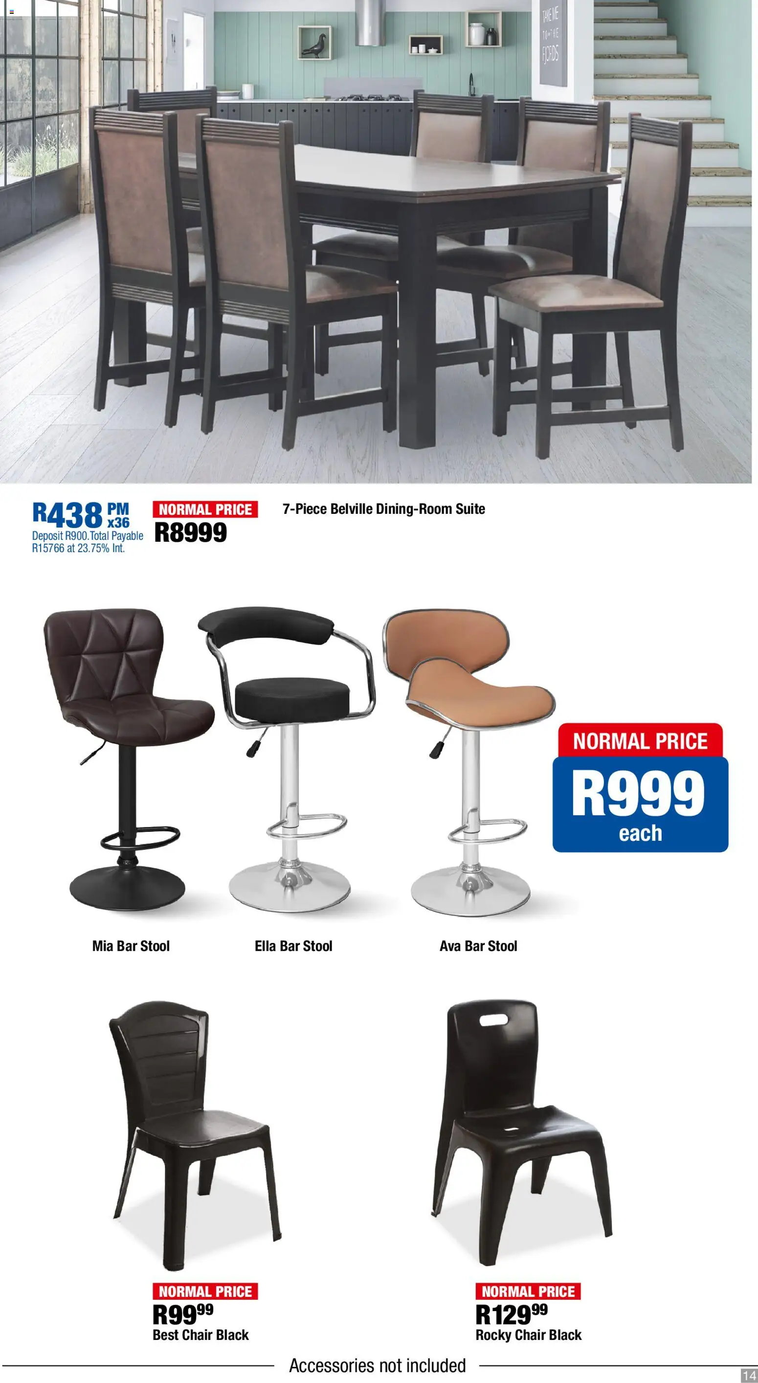 New OK Furniture catalogue – valid from 23.03.2026 | Page: 14 | Products: Stool, Chair, Bar stool