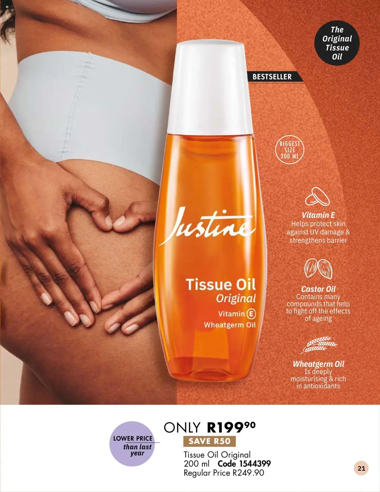 Justine Specials │ valid from 01.08.2025 | Page: 21 | Products: Tissue oil, Oil