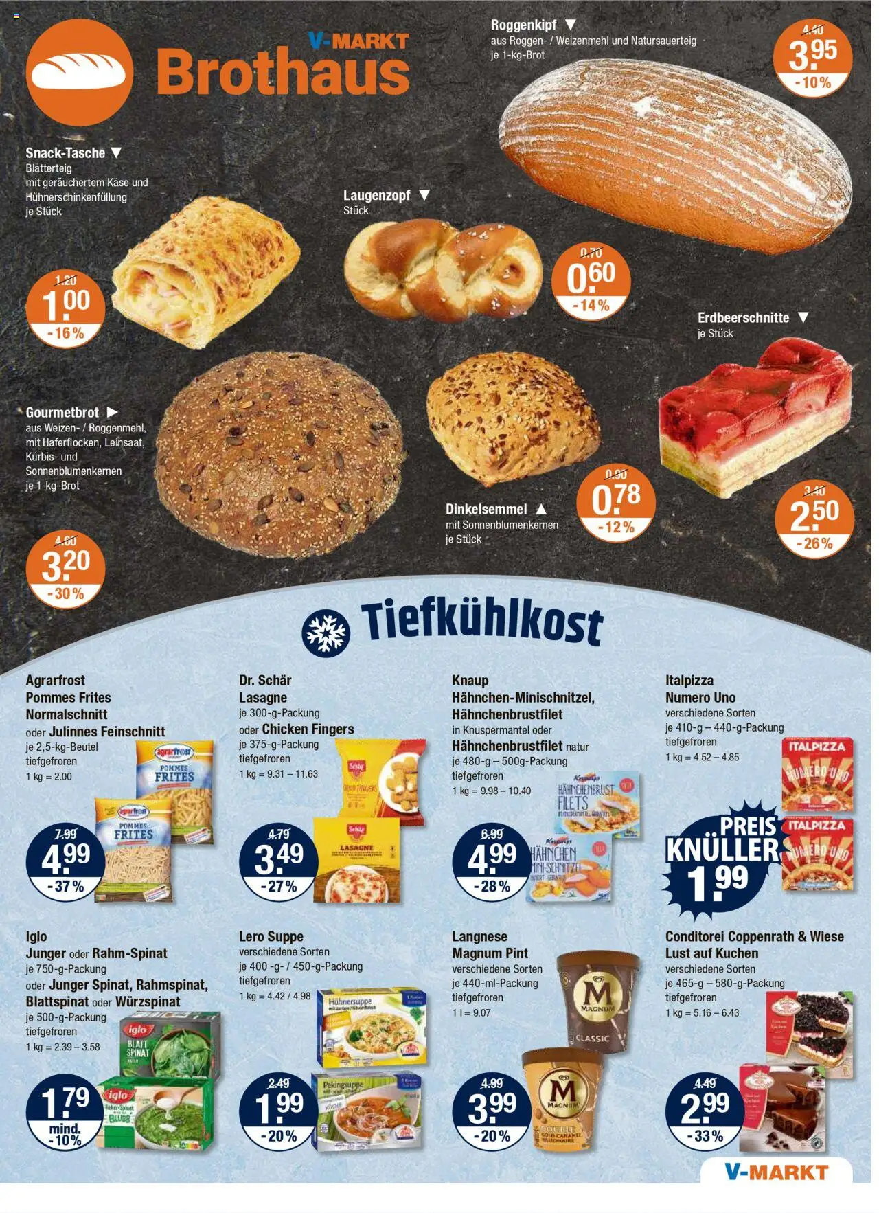 V-Markt - Schwaben/Oberbayern - gültig ab dem 28.08.2025 | Seite: 5 | Produkte: Langnese, Weizenmehl, Kürbis, Kuchen
