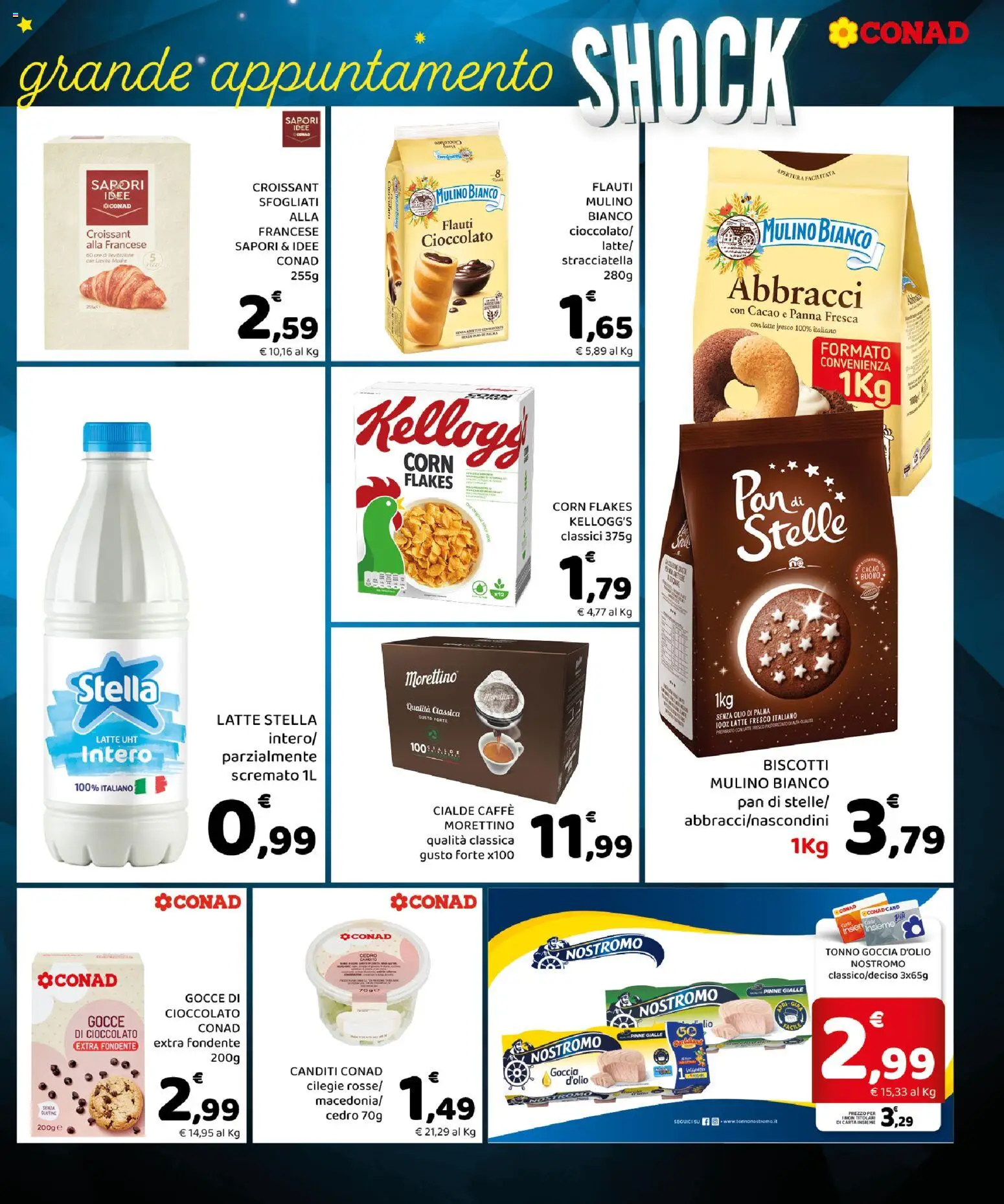 Volantino Conad del 06.12.2025 | Pagina: 7 | Prodotti: Cioccolato, Biscotti, Pinne, Tonno