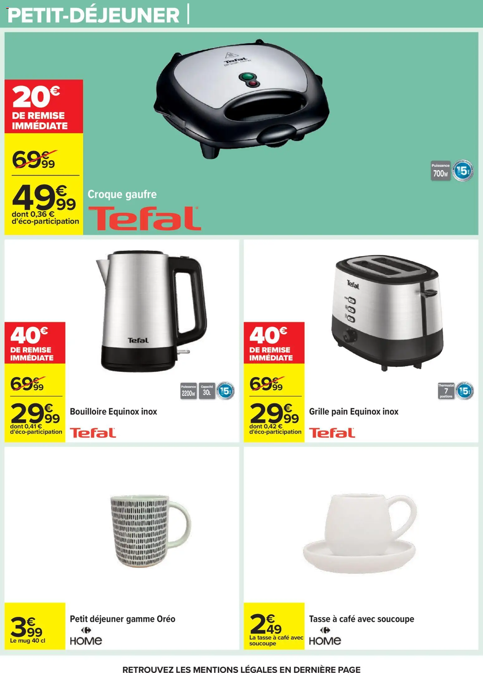 {H1} | Page: 17 | Produits: Bouilloire, Tefal, Pain, Café