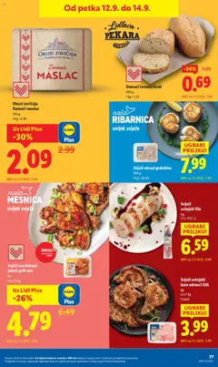 Lidl katalog | vrijedi od 08.09.2025 | Stranica: 77 | Proizvodi: Pekara, Kruh, Meso, Svinjski file