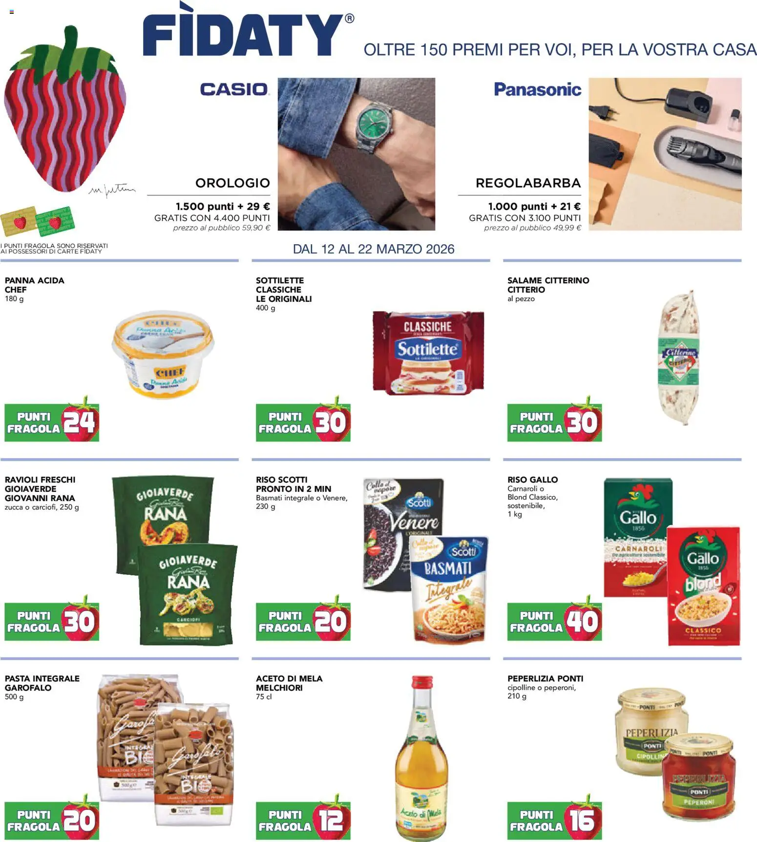 Volantino Esselunga S del 12.03.2026 | Pagina: 20 | Prodotti: Salame, Riso, Panna, Aceto