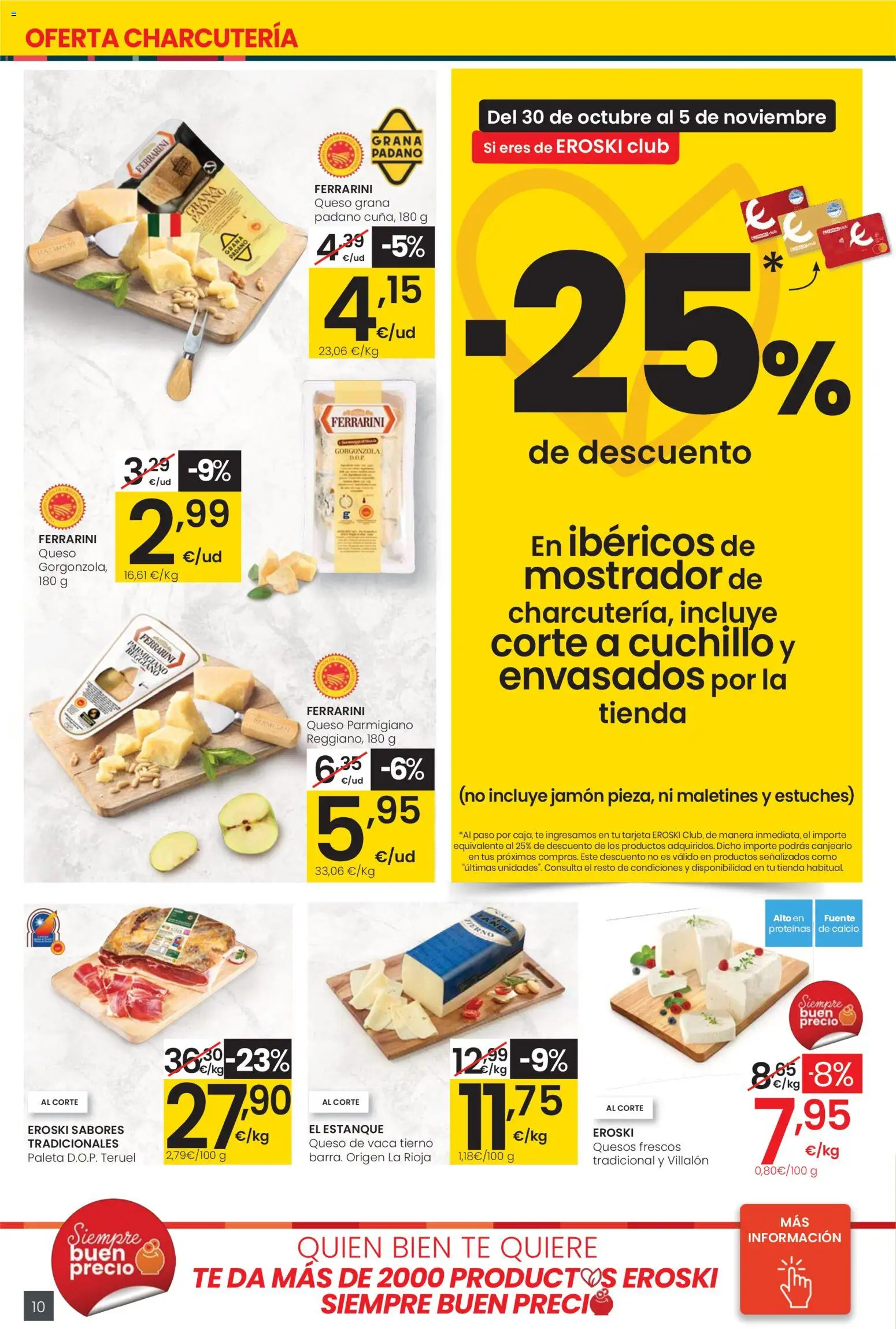 Eroski - Center │ válido desde el 30.10.2025 | Página: 10 | Productos: Queso de vaca, Queso, Jamón, Té