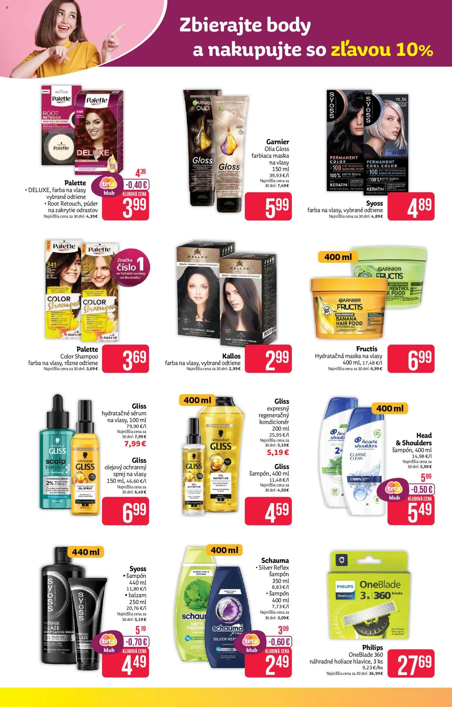 Nové Teta drogerie akcie – leták je platný od 27.04.2026 | Strana: 8 | Produkty: Púder, Šampón, Kondicionér, Maska na vlasy