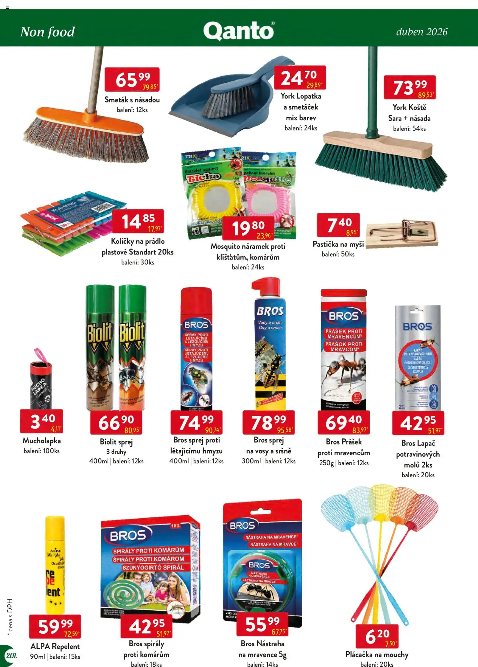 Astur & Qanto leták - Velkoobchod 04/2026 od 01.04.2026 | Strana: 201 | Produkty: Kolíčky, Repelent, Smeták, Smetáček