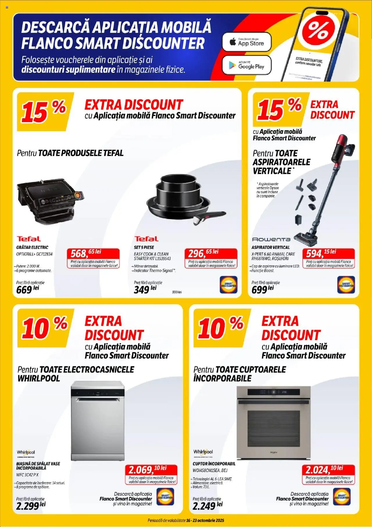 Noul catalog Flanco – valabil de la 16.10.2025 | Pagină: 3 | Produse: Pomelo, Mașină De Spălat, Cuptor, Aspirator