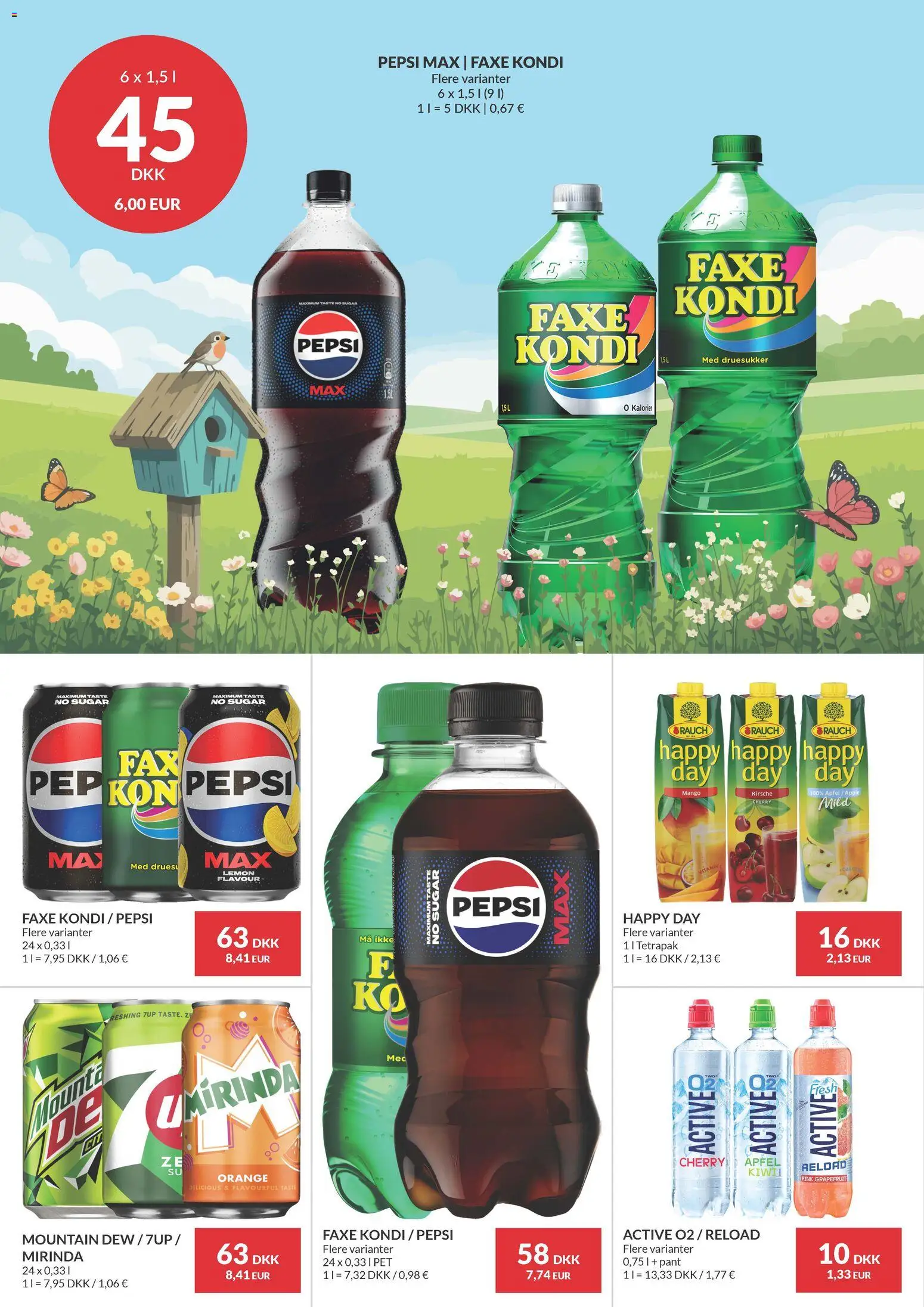 Nielsen Discount tilbudsavis – gyldig fra 19.03.2026 | Side: 44 | Produkter: Mango, Faxe Kondi, Cherry, Pepsi