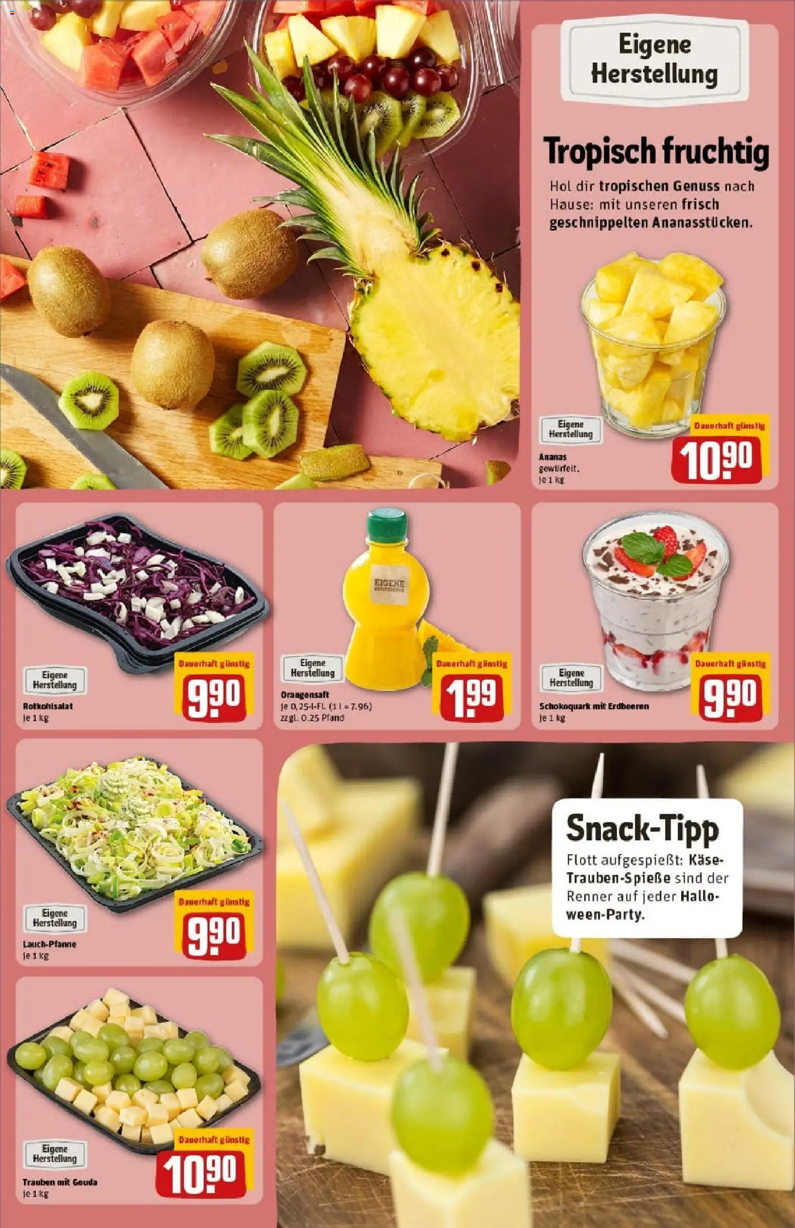 Rewe prospekt Bonn / Beuel	 – gültig ab 26.10.2025 | Seite: 16 | Produkte: Quark, Käse, Orangensaft, Erdbeeren