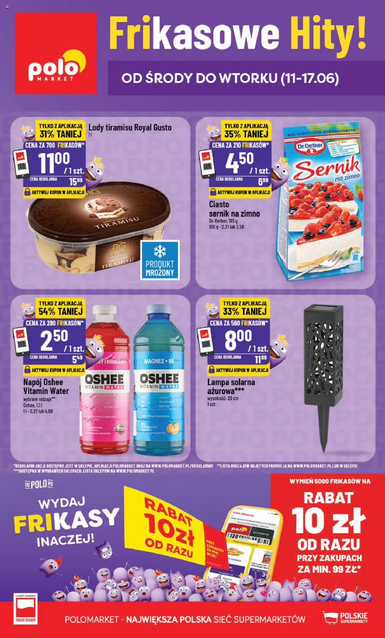 POLOmarket Gazetka - Frikasowe hity od 11.06.2025 | Strona: 1 | Produkty: Lampa solarna, Ciasto, Tiramisu, Lampa
