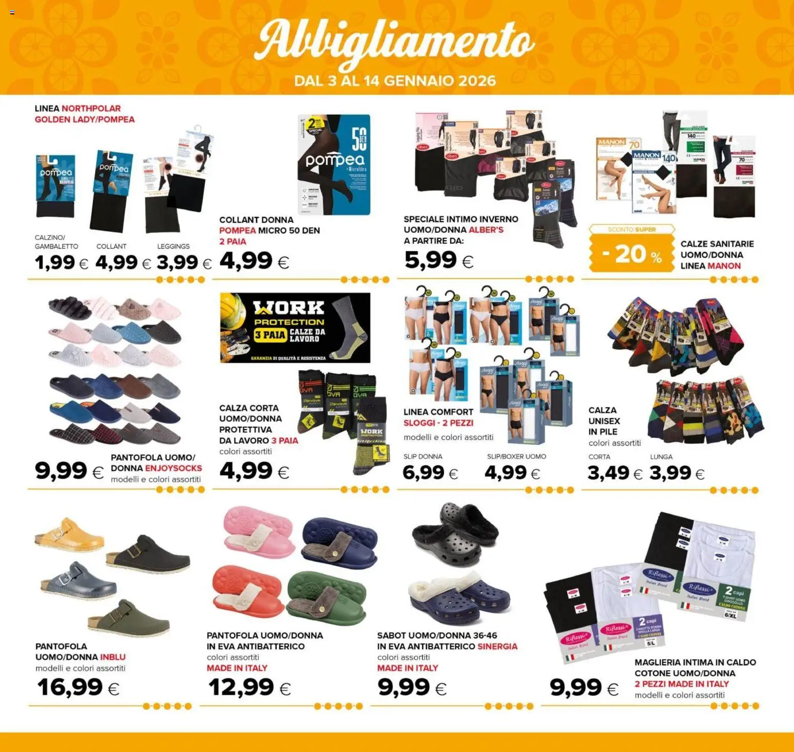Volantino Oasi del 03.01.2026 | Pagina: 31 | Prodotti: Intimo, Leggings, Slip, Collant