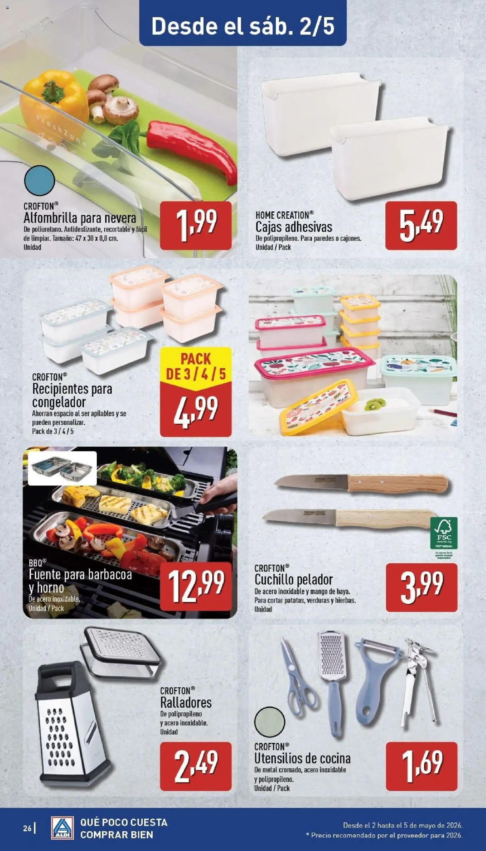 Aldi folleto Canarias │ válido desde el 27.04.2026 | Página: 26 | Productos: Congelador, Barbacoa, Cocina, Nevera