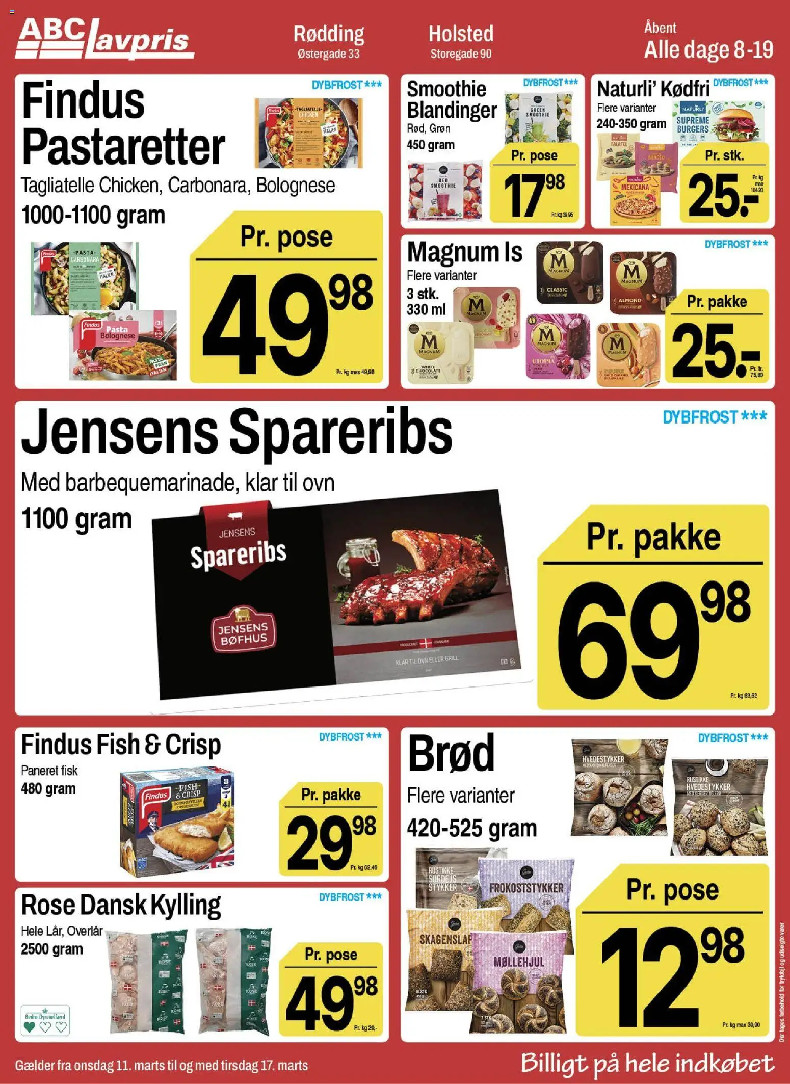 Abc Lavpris tilbudsavis – gyldig fra 11.03.2026 | Side: 5 | Produkter: Pasta, Falafel, Smoothie, Grill