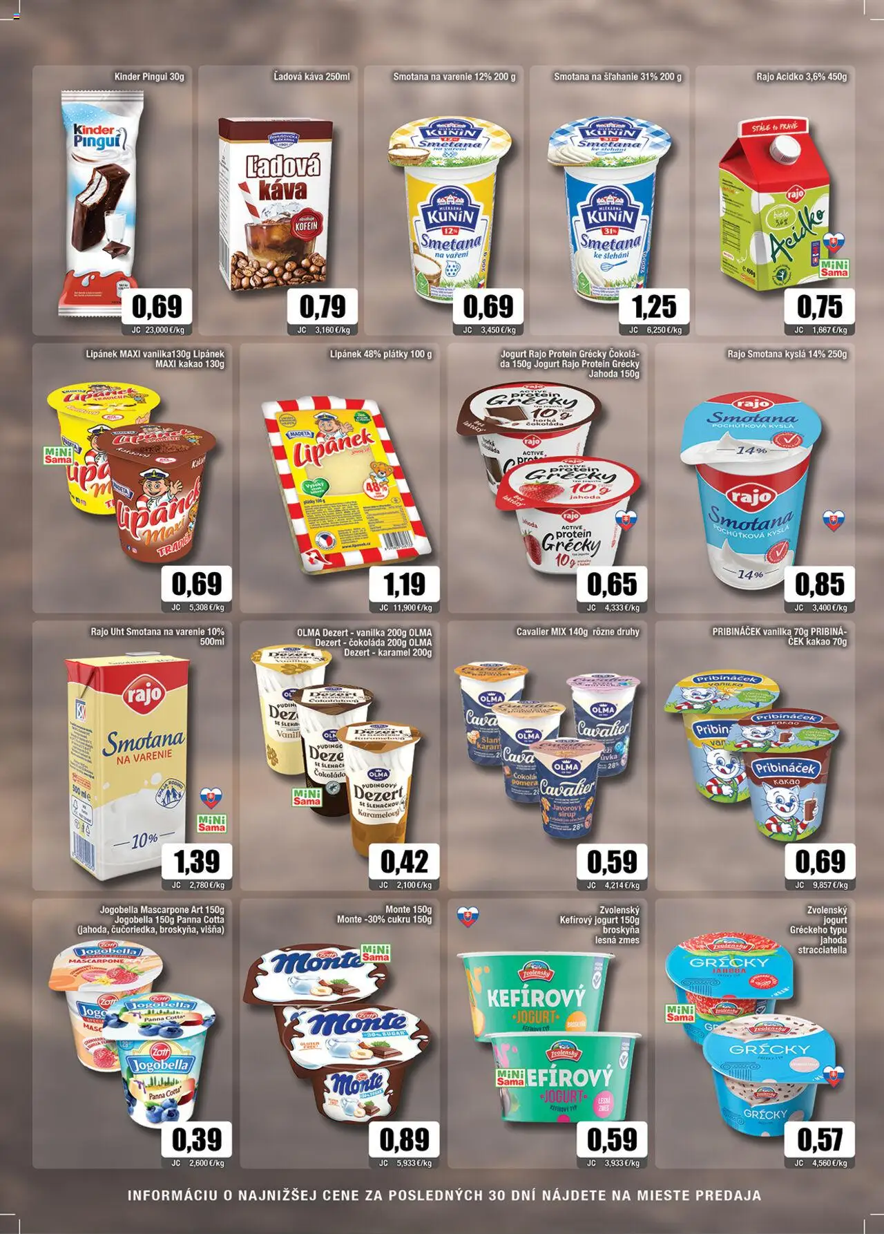 Nové Sama akcie – leták je platný od 12.09.2025 | Strana: 4 | Produkty: Jogurt, Smotana, Kinder, Kakao