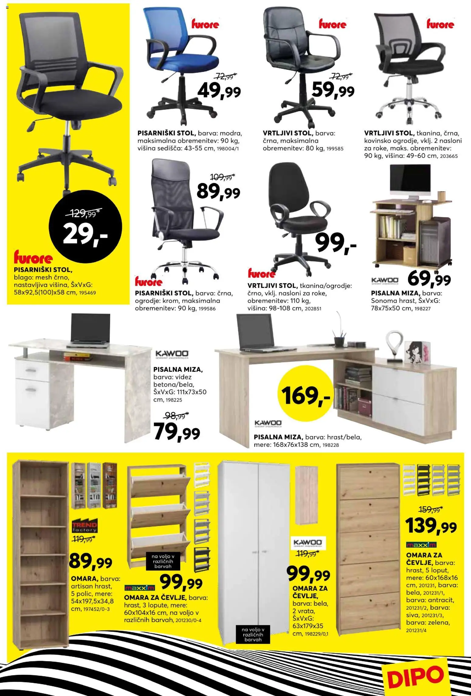 Novi Dipo katalog ponudbe – veljaven od 25.11.2025 | Stran: 5 | Izdelki: Omara, Barva