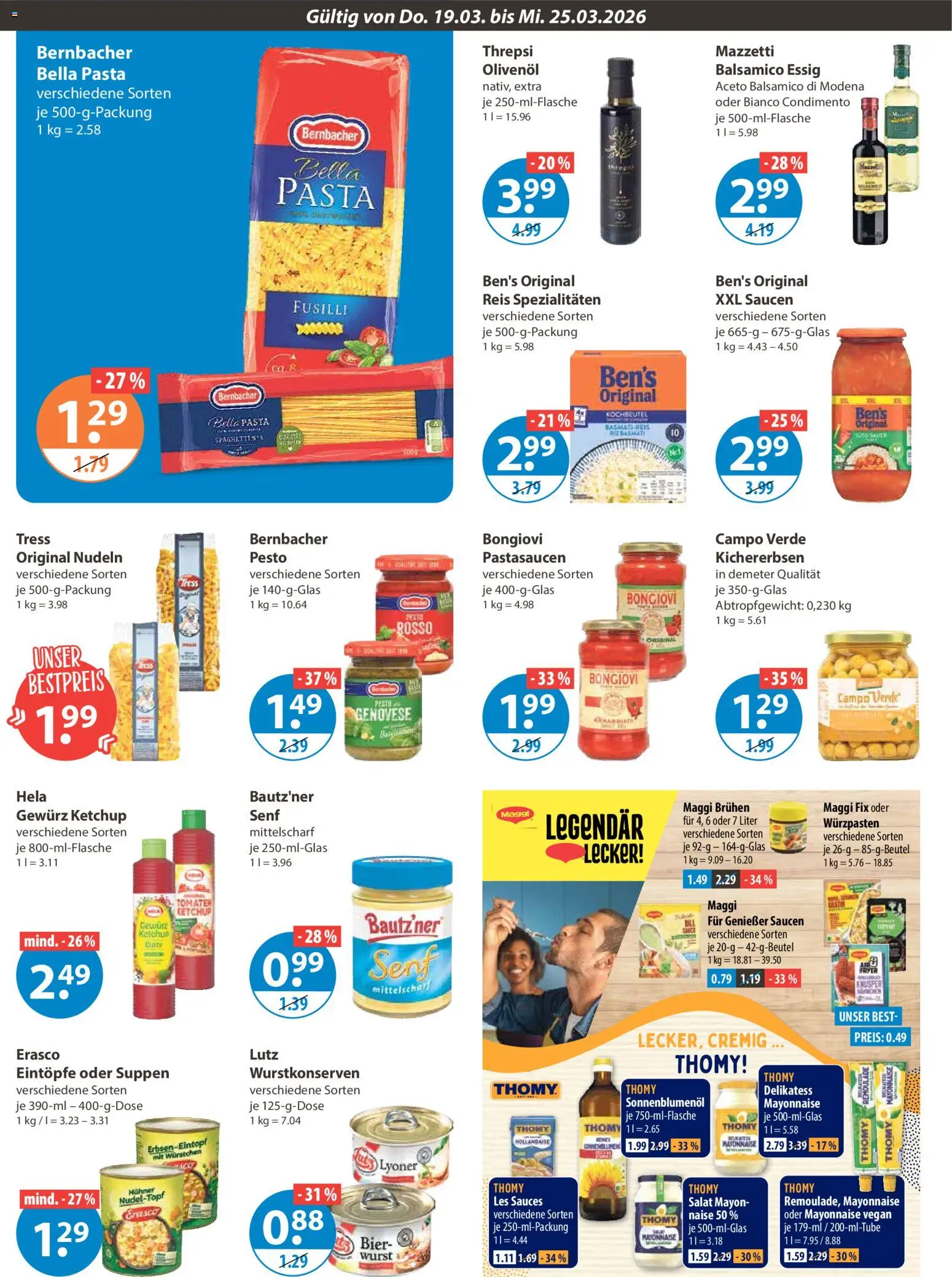 V-Markt Angebote – gültig ab 19.03.2026 | Seite: 8 | Produkte: Balsamico, Bier, Sonnenblumenol, Maggi fix