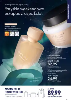 Pogląd oferty "Oriflame Katalog 17 2025" - ważna od 03.12.2025 | Strona: 15 | Produkty: Torebka, Woda toaletowa, Body, Krem do ciała
