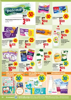 E.leclerc katalog akcije – veljaven od 04.02.2026 | Stran: 34 | Izdelki: Toaletni papir, Robčki, Olive, Milo