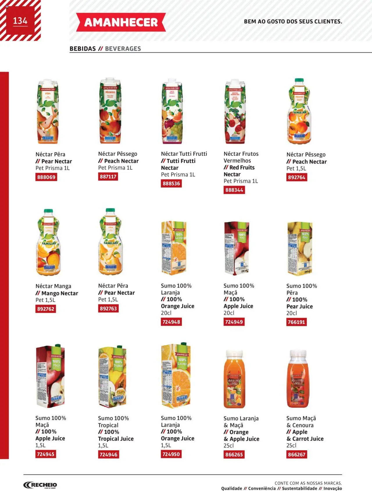 Recheio AS NOSSAS MARCAS │ válido de 19.12.2023 | Página: 134 | Produtos: Maça, Sumo, Cenoura