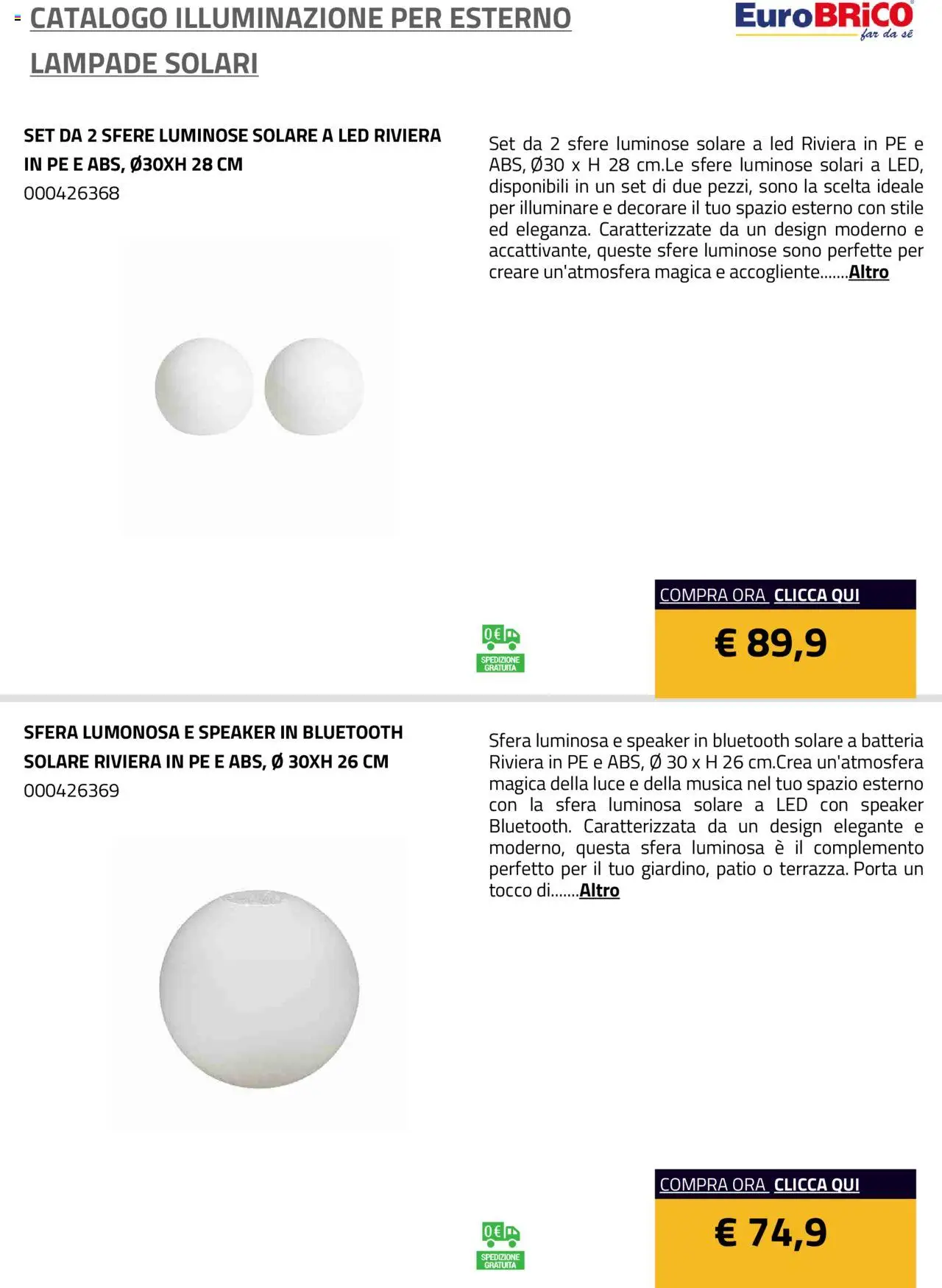 Volantino Eurobrico del 23.07.2025 | Pagina: 40 | Prodotti: Speaker, Batteria