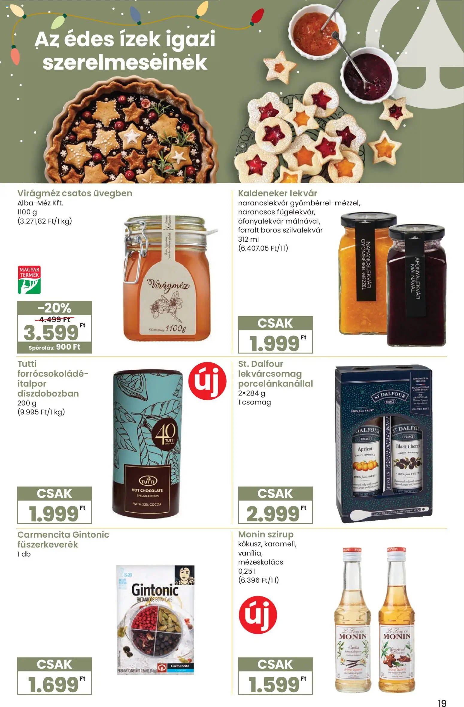 Interspar akciós ujság - amely érvényes a következő dátumtól: 27.11.2025 | Oldal: 19 | Termékek: Lekvár, Mézeskalács, Virágméz, Italpor