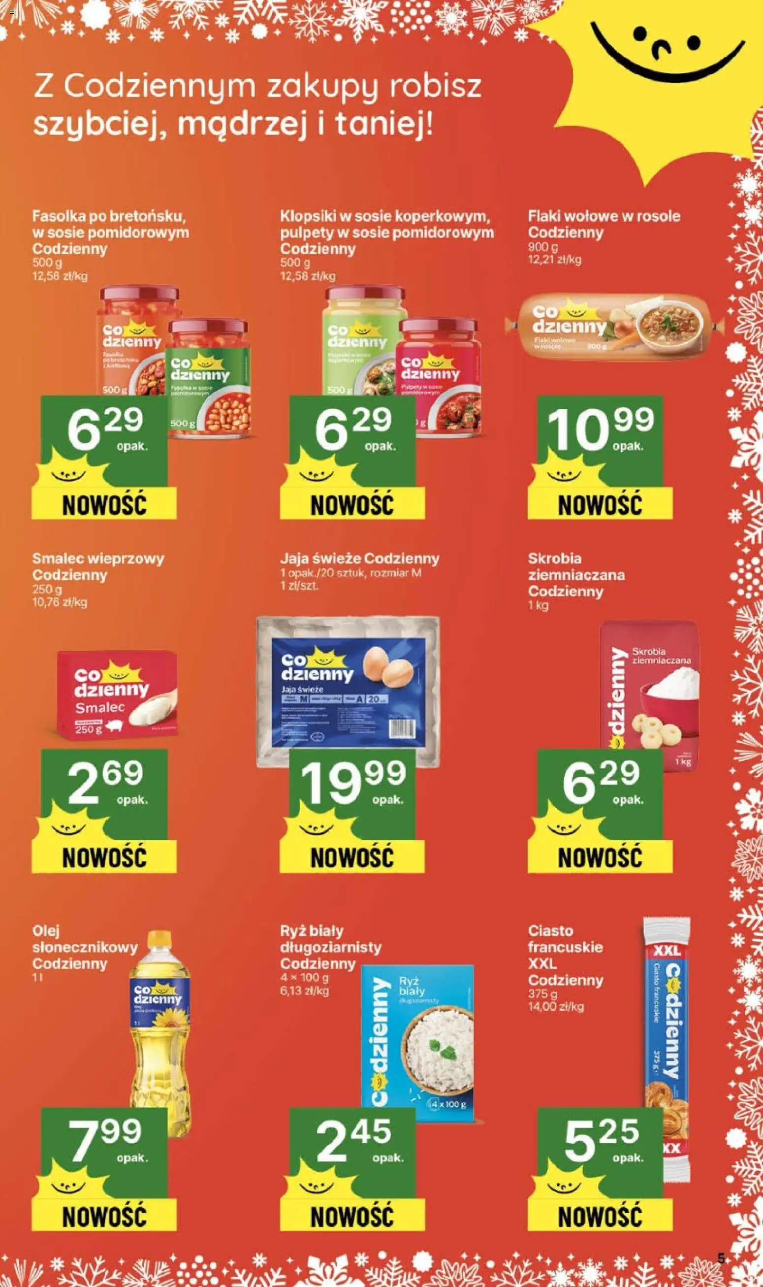 Delikatesy Centrum Black Friday od 20.11.2025 | Strona: 5 | Produkty: Olej, Flaki wołowe, Ryż, Jaja