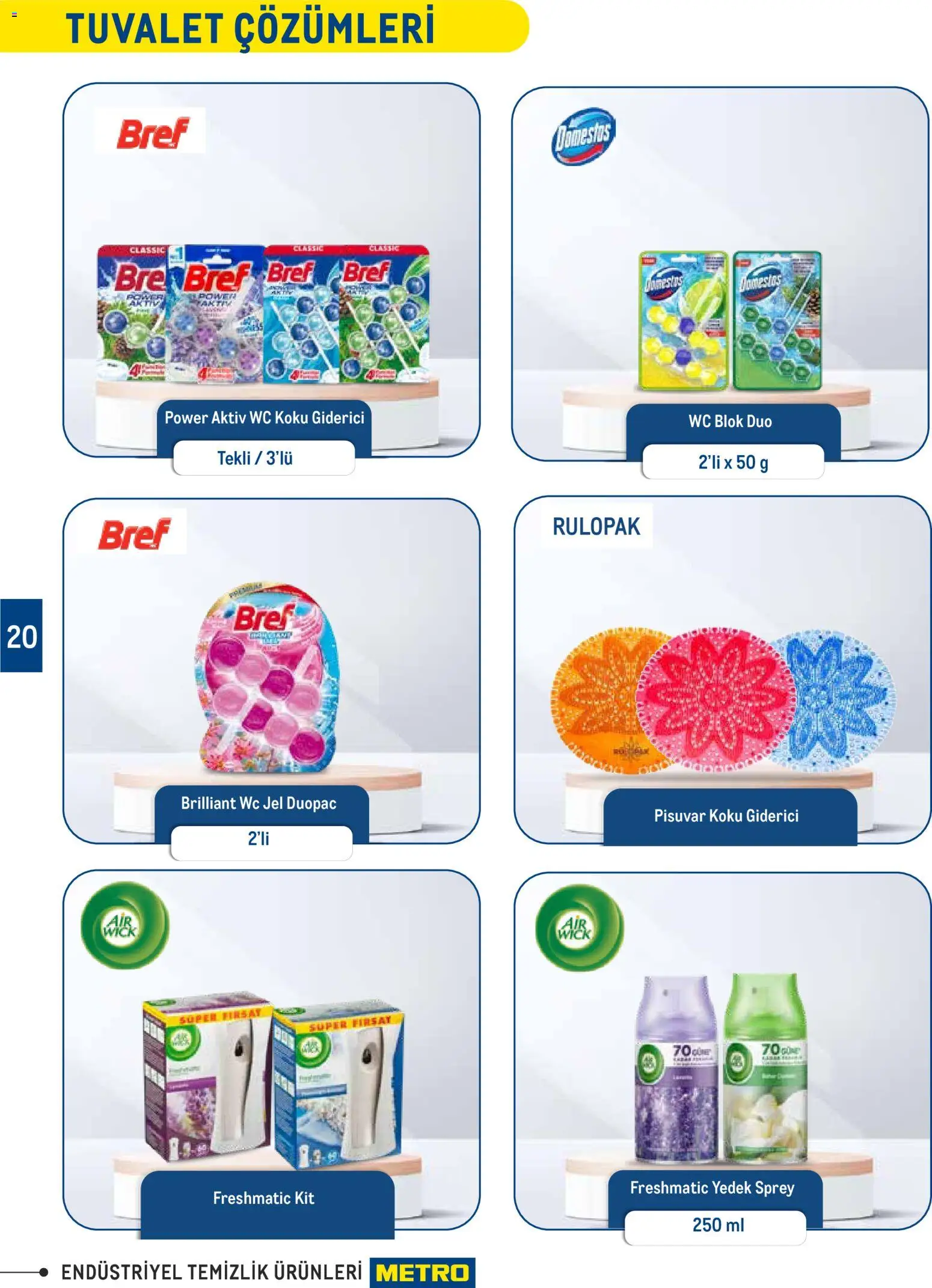 Metro - Endüstriyel Temizlik Ürünleri - 30.12.2025 tarihinden itibaren geçerlidir | Sayfa: 20 | Ürünler: Tuvalet, Koku