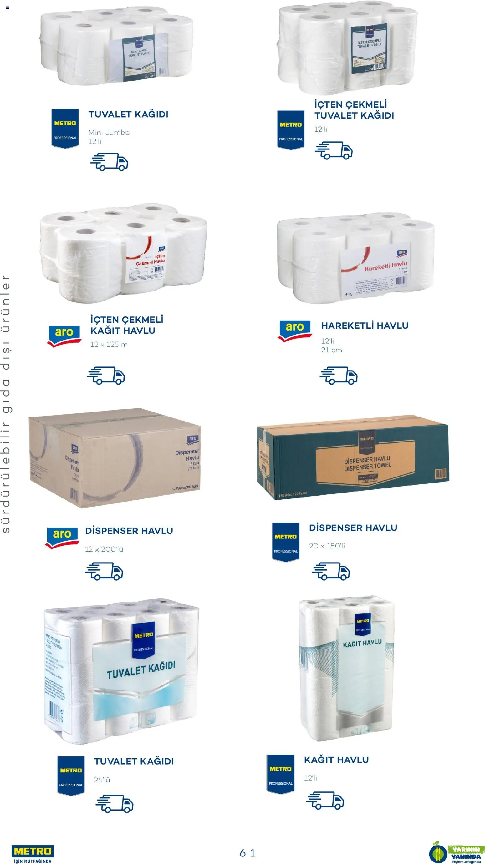 Metro - Sürdürülebilir Ürünler Kataloğu - 28.07.2025 tarihinden itibaren geçerlidir | Sayfa: 61 | Ürünler: Tuvalet, Kağıt havlu, Tuvalet kağıdı