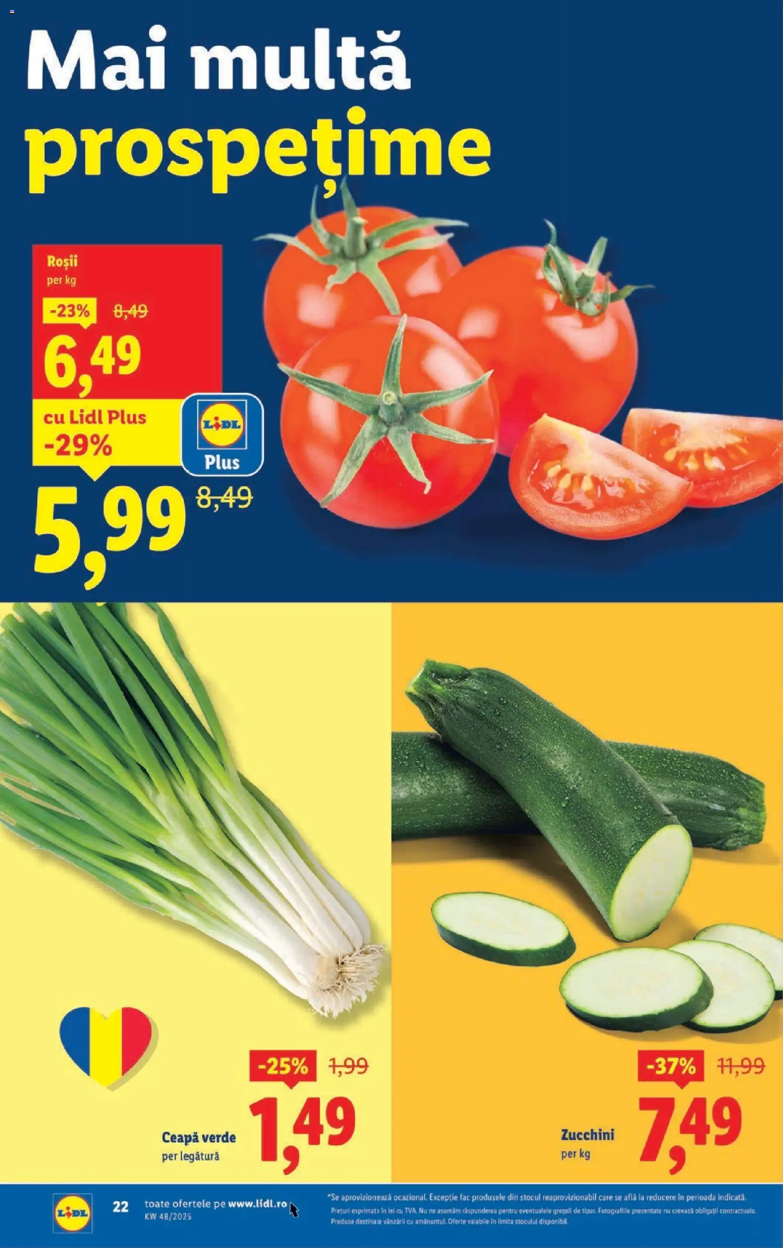 Noul catalog Lidl – valabil de la 24.11.2025 | Pagină: 22 | Produse: Roșii, Ceapă