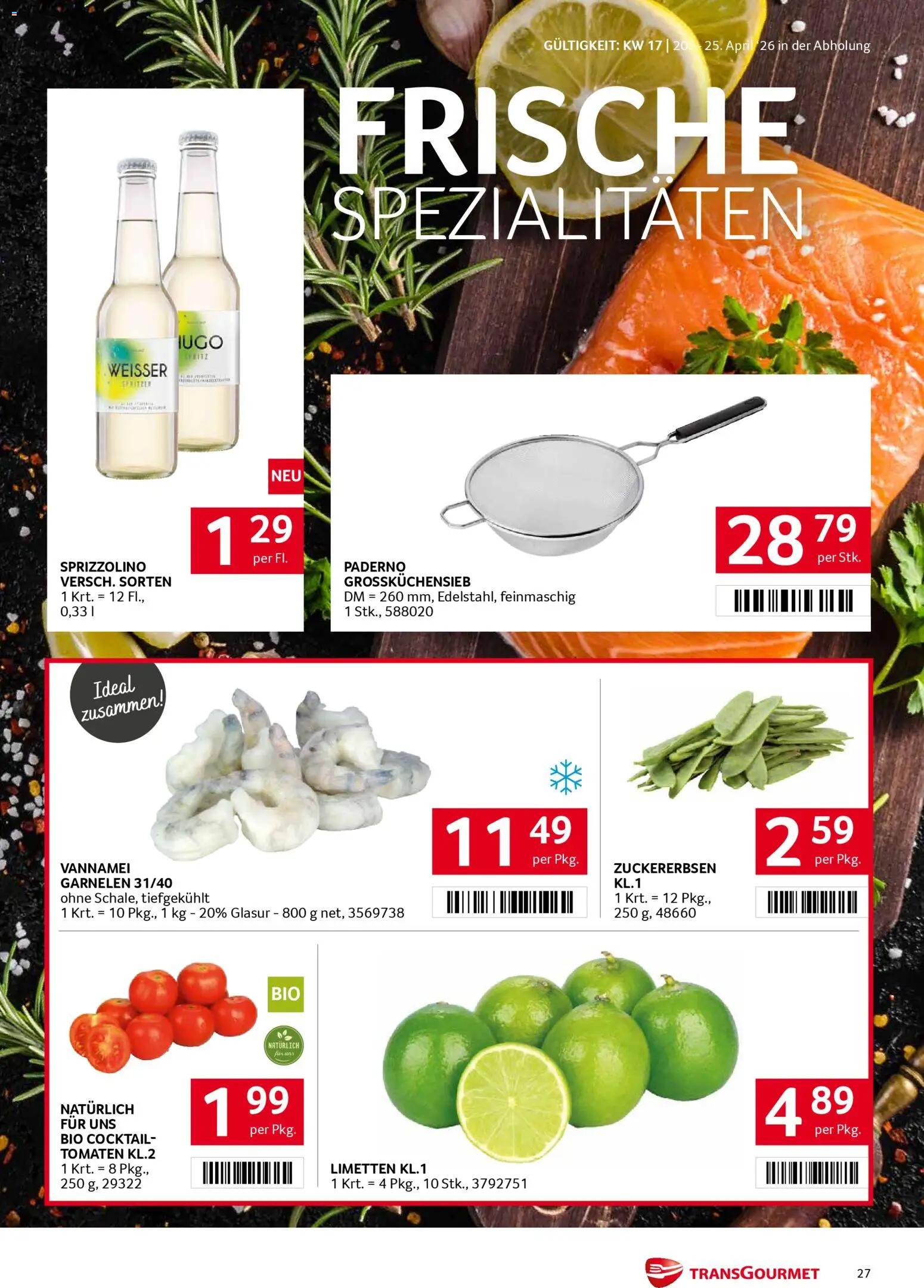 Transgourmet Flugblatt gültig ab 20.04.2026 | Seite: 27 | Produkte: Tomaten